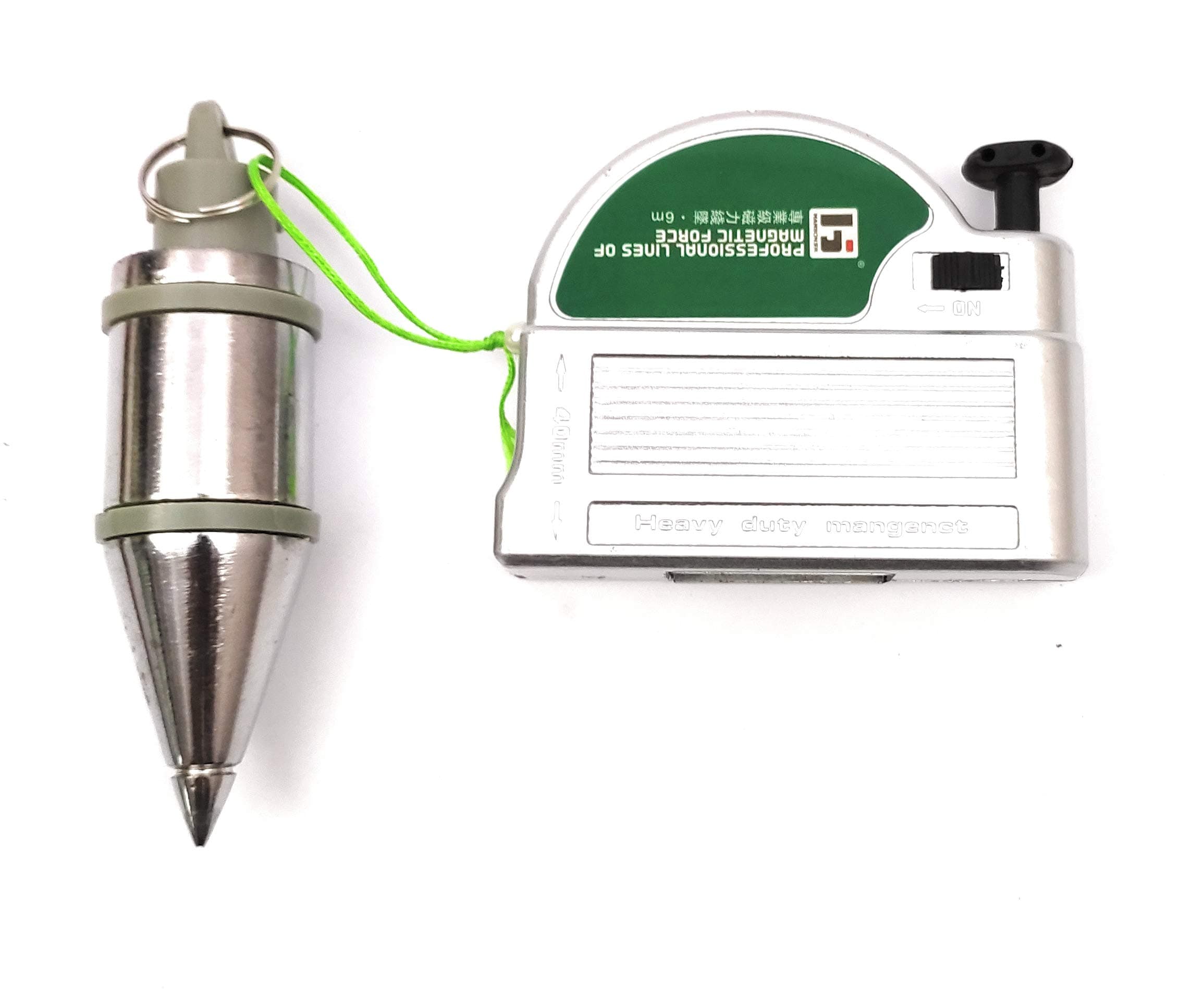 Homdum Magnetic Plumb bob 400gms x 6M Line Plumb Bob kit with Magnet for Construction Work and Civil Engineers Wall & Structure Vertical Alignment Tool.
