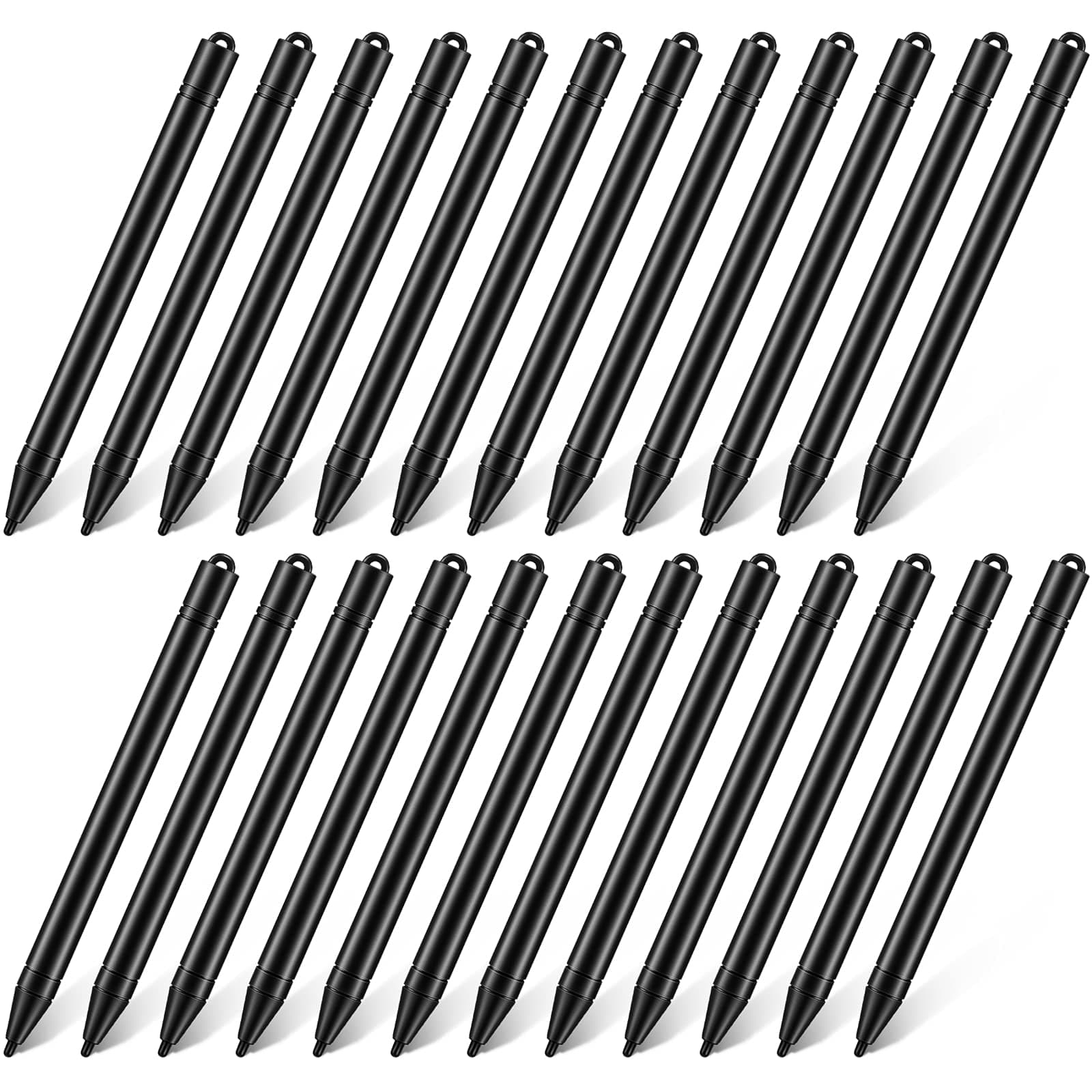 24 Pieces Replacement Stylus Pens LCD Board Pens for LCD Writing Tablet Drawing Pad Memo Message Boards Kids Adults, Black
