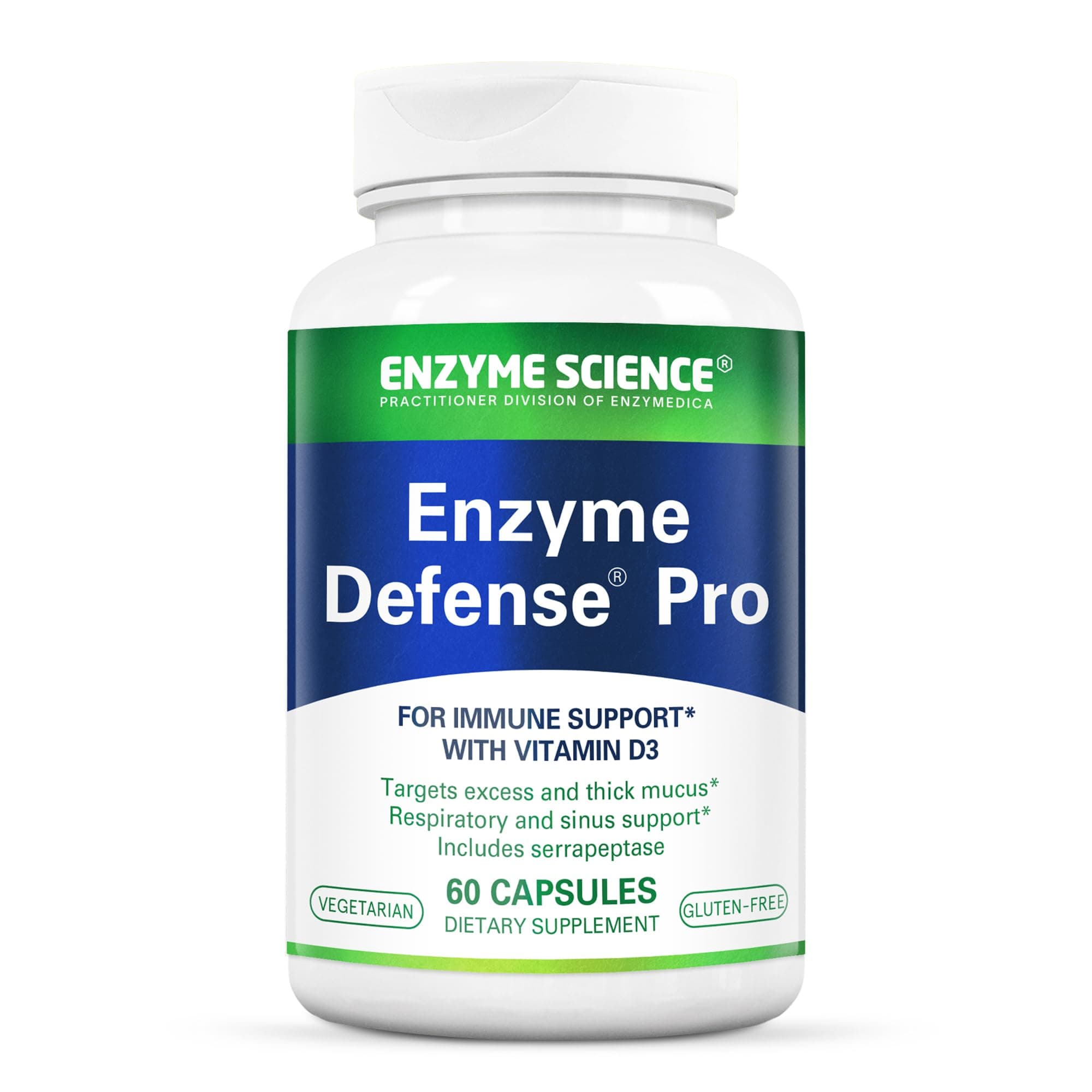 Enzyme Defense Pro, 60 Capsules–Immunity Support Supplement – Formulated with Vitamin D3, L-Lysine, Calcium, and Protease–Enzyme Digestion Support –Immune System