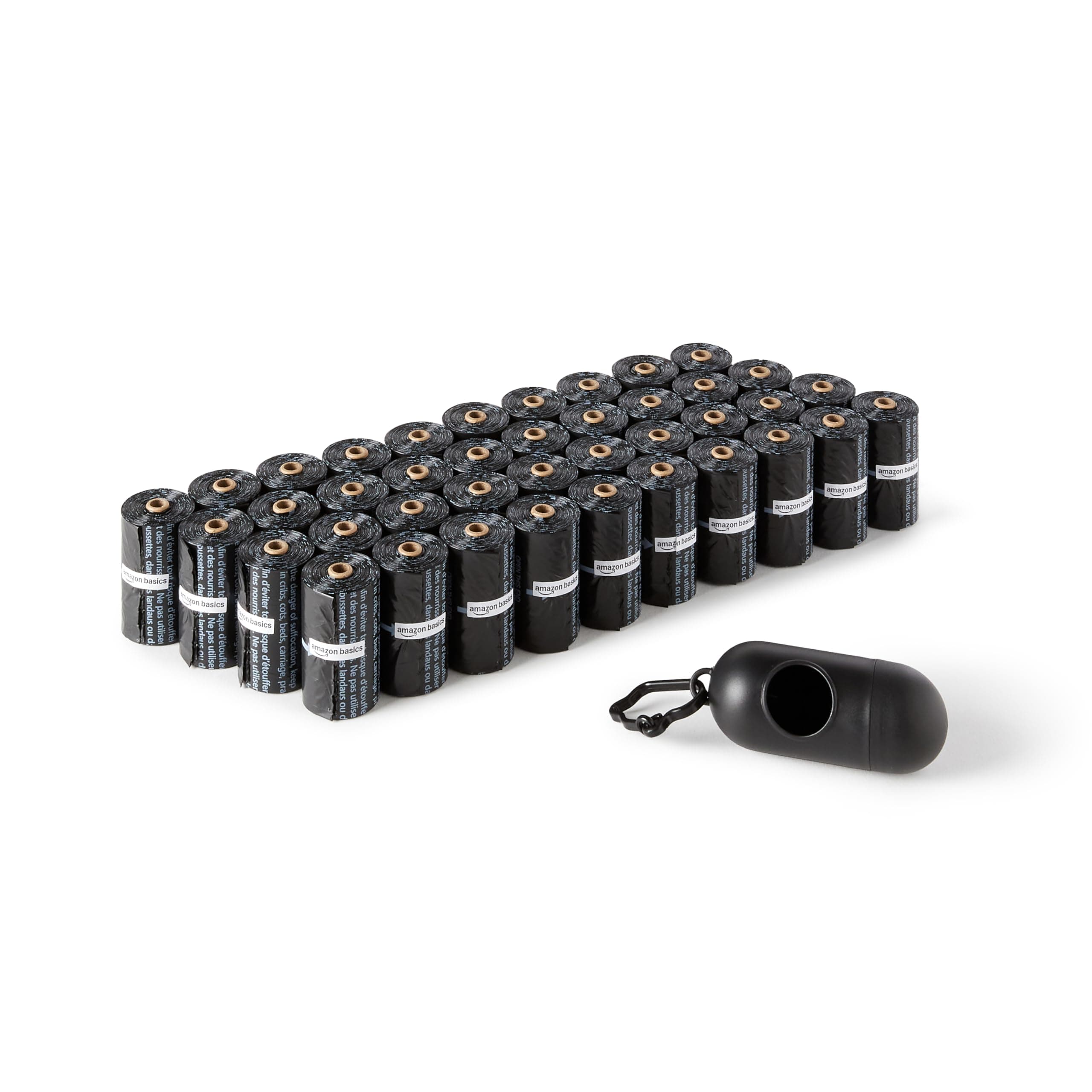 – Amazon Basics Dog Poop/Waste Bags with Dispenser and Leash Clip, Unscented, 600 Bags (40 Packs of 15 Bag)