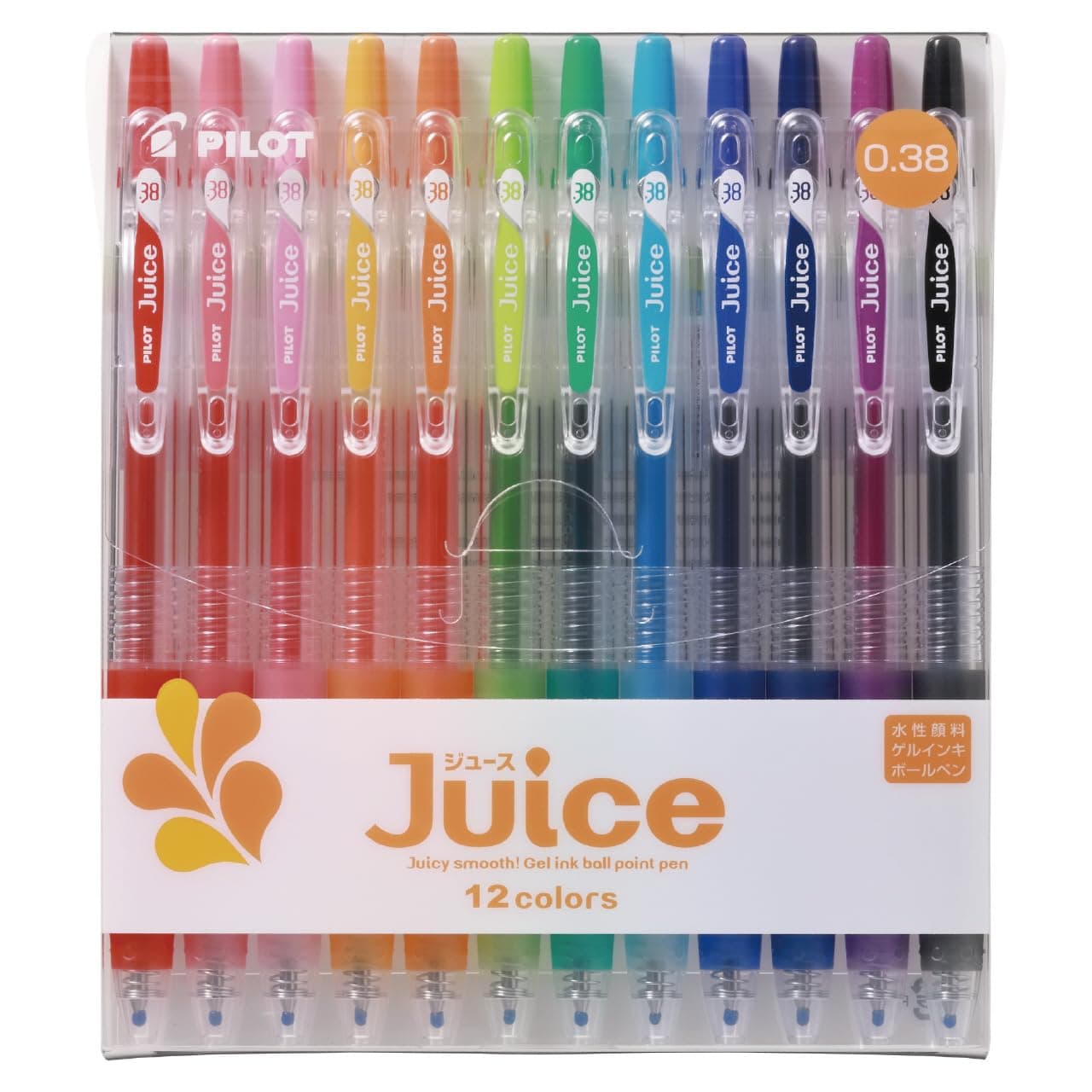 Juice Gel Ink Ballpoint Pen, 0.38 mm, 12 Color Set (LJU120UF-12C)