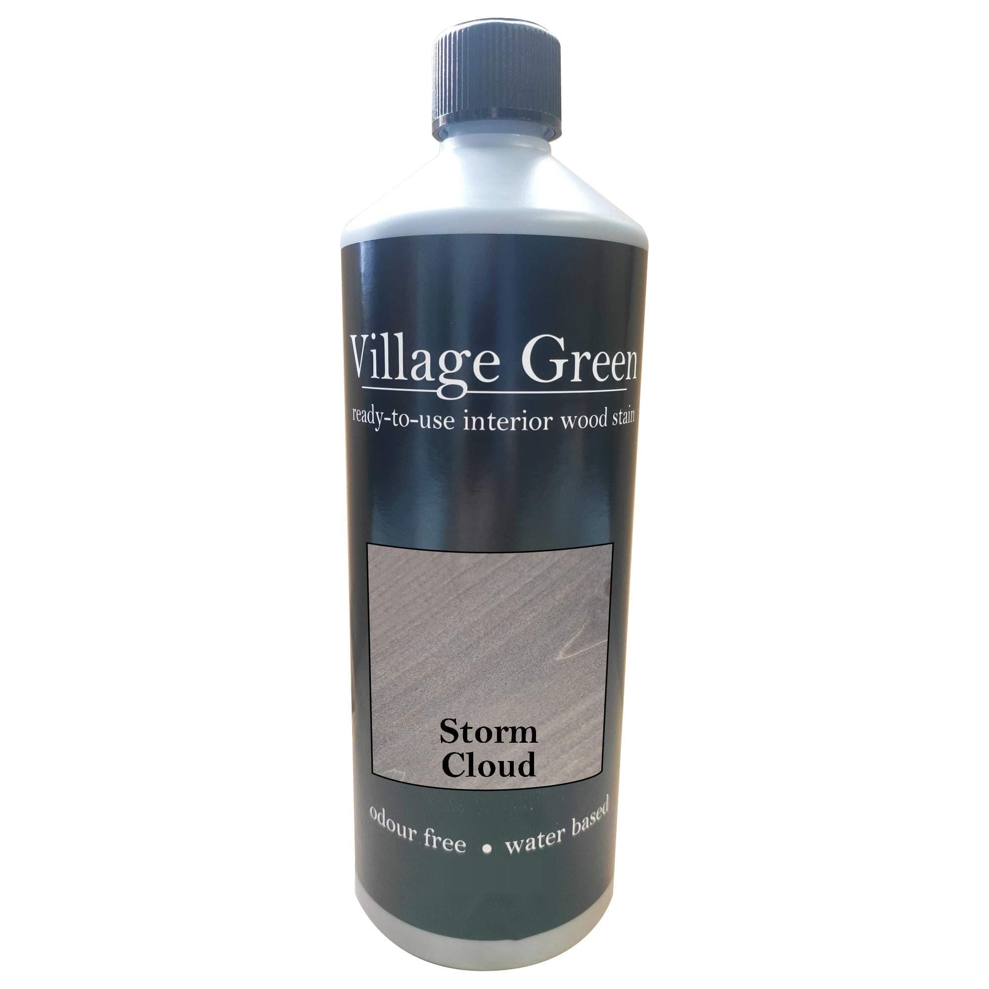 Village Green Ready To Use Wood Stain - Wood Dye - 28 Colours - Super High Pigment Content Water Based (250ml, Storm Cloud)