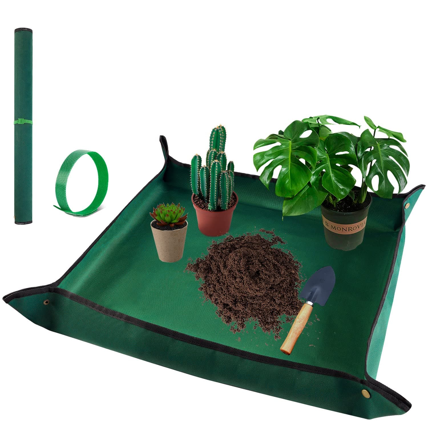 Repotting Mat for Indoor Plant Transplanting and Mess Control. 29.5" X 29.5" Portable Potting Tray Succulent Gardening Mat Gardening Gifts for Plant Lovers