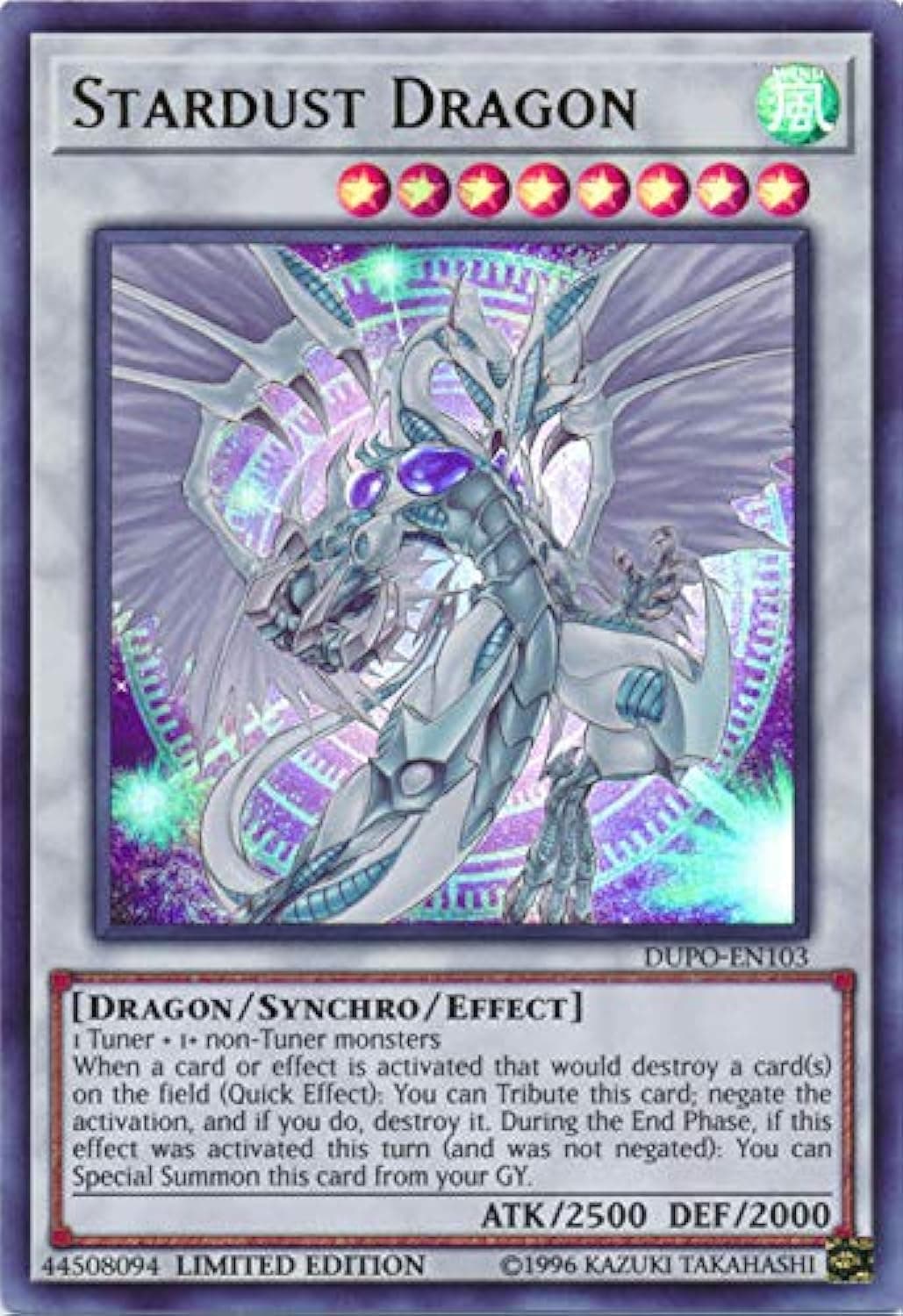 Stardust Dragon - DUPO-EN103 - Ultra Rare - Limited Edition - Duel Power