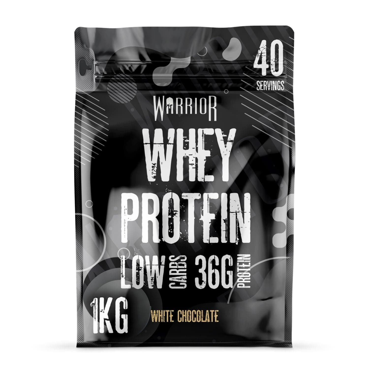 Warrior Whey Protein Powder | High Protein Shake up to 36g for Muscle Growth, Recovery & Lean Muscle | Low Carb, Low Fat, Low Sugar | Gym & Fitness Protein Supplement |White Chocolate 1kg