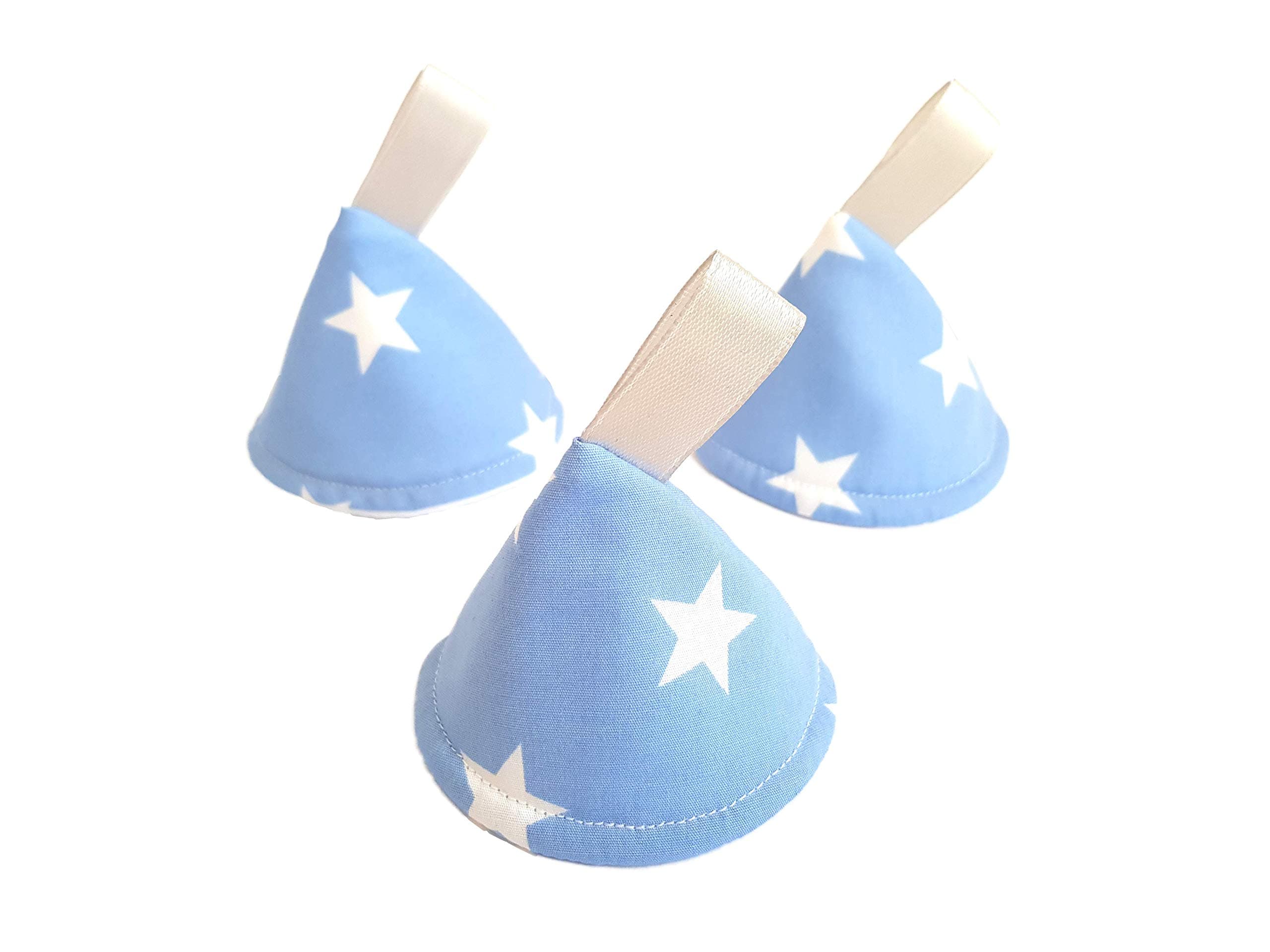 Pee Pee Stop Cones/Wee Wee Wigwams Teepees/Baby Blue Stars (Set of 3)