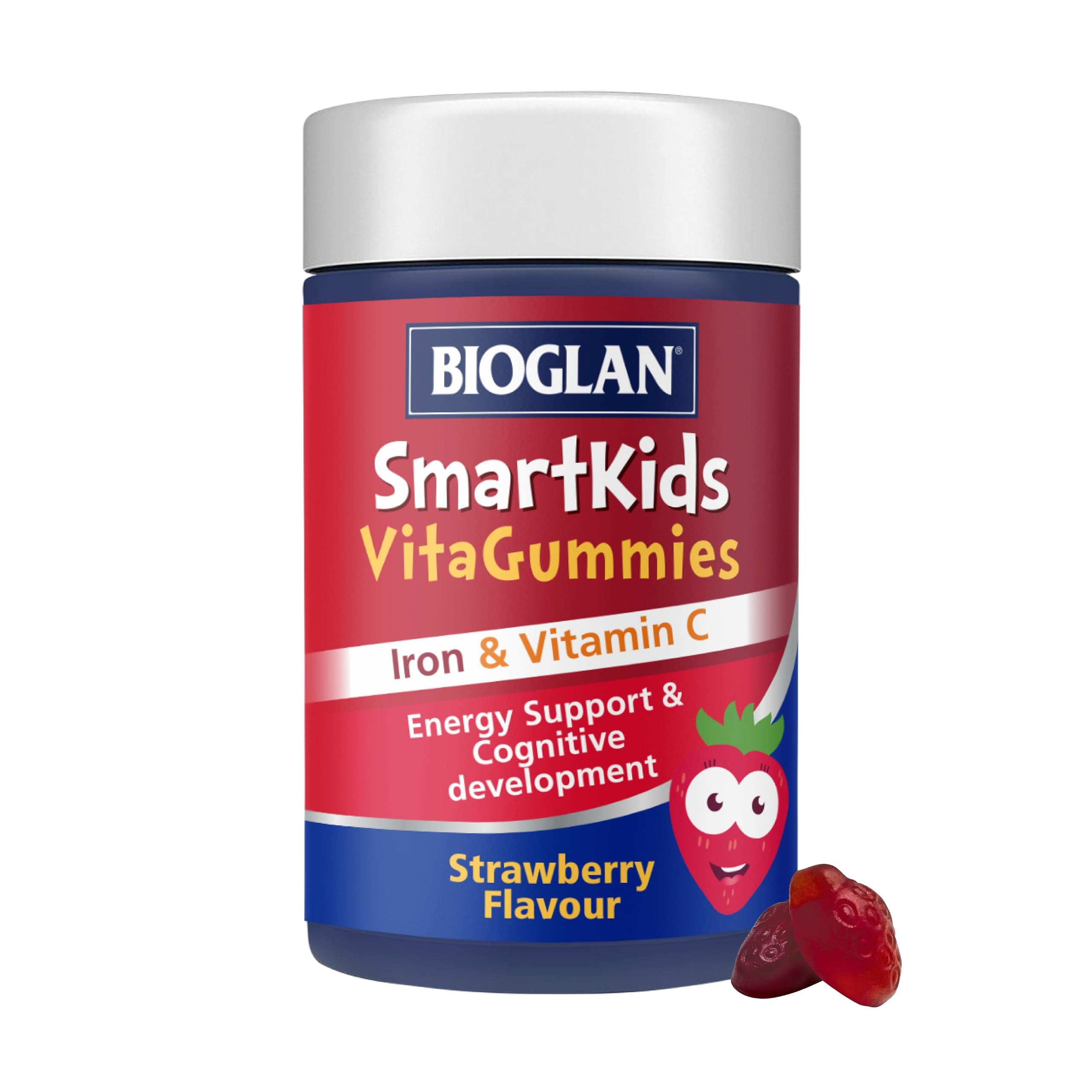 – SmartKids Iron with Vitamin C Energy Gummies - 30 Yummy Chewy Gummies for Enhanced Immunity and Maximum Energy Support for Active Kids
