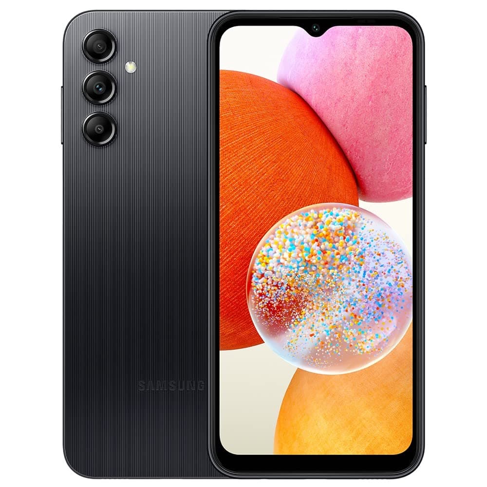 Samsung Galaxy A14 4G LTE (128GB + 4GB) Unlocked (Only T-Mobile/Mint/Metro USA Market) 6.6" 50MP Triple Camera (Black (SM-A145M/DS)) (Renewed)