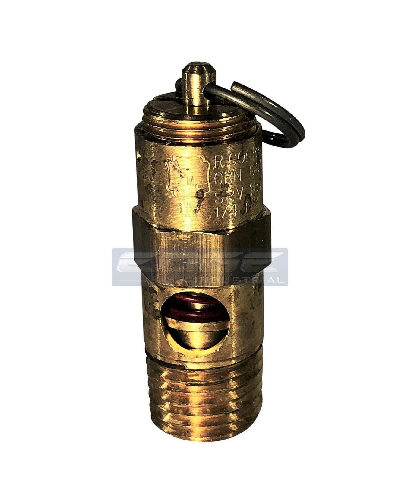 Conrader Brass ASME Approved Safety Valve, 125 psi Set Pressure, 1/4" Male NPT