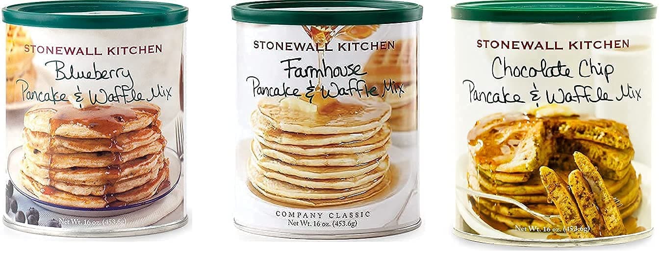 Stonewall KitchenSuper Pancake and Waffle Set - Includes 16 oz Farmhouse Pancake Mix and 16 oz Blueberry Pancake Mix and 16 oz Chocolate Chip Pancake & Waffle Mix