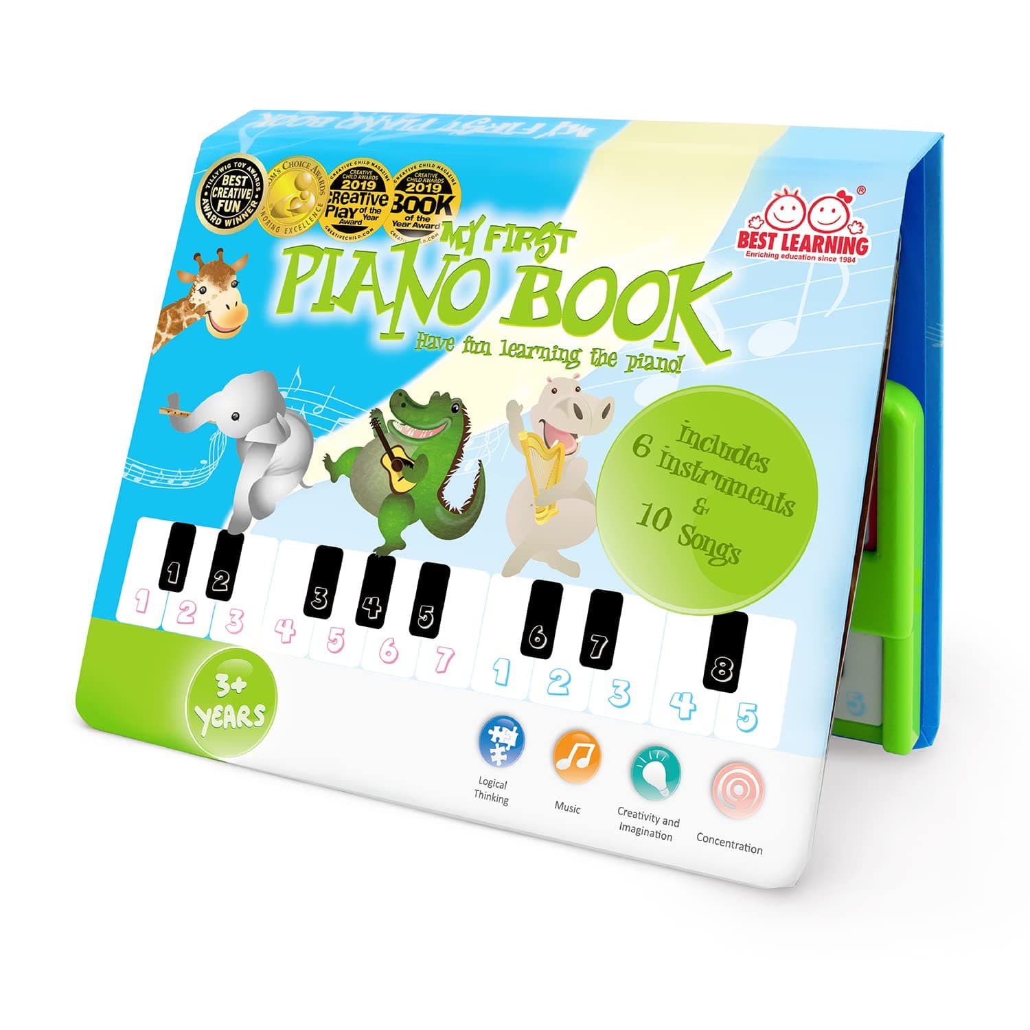 My First Piano Book - Educational Musical Toy for Toddlers Kids Ages 3-5 Years - Ideal 3, 4 Year Old Boy or Girl Birthday Present