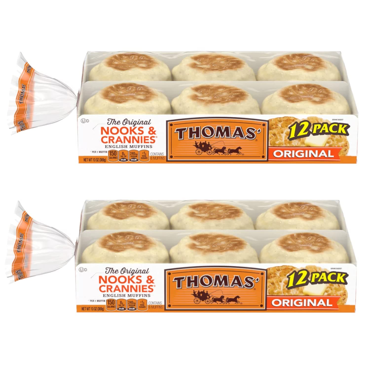Thomas' Original Nooks and Crannies White English Muffins (2 - Pack)