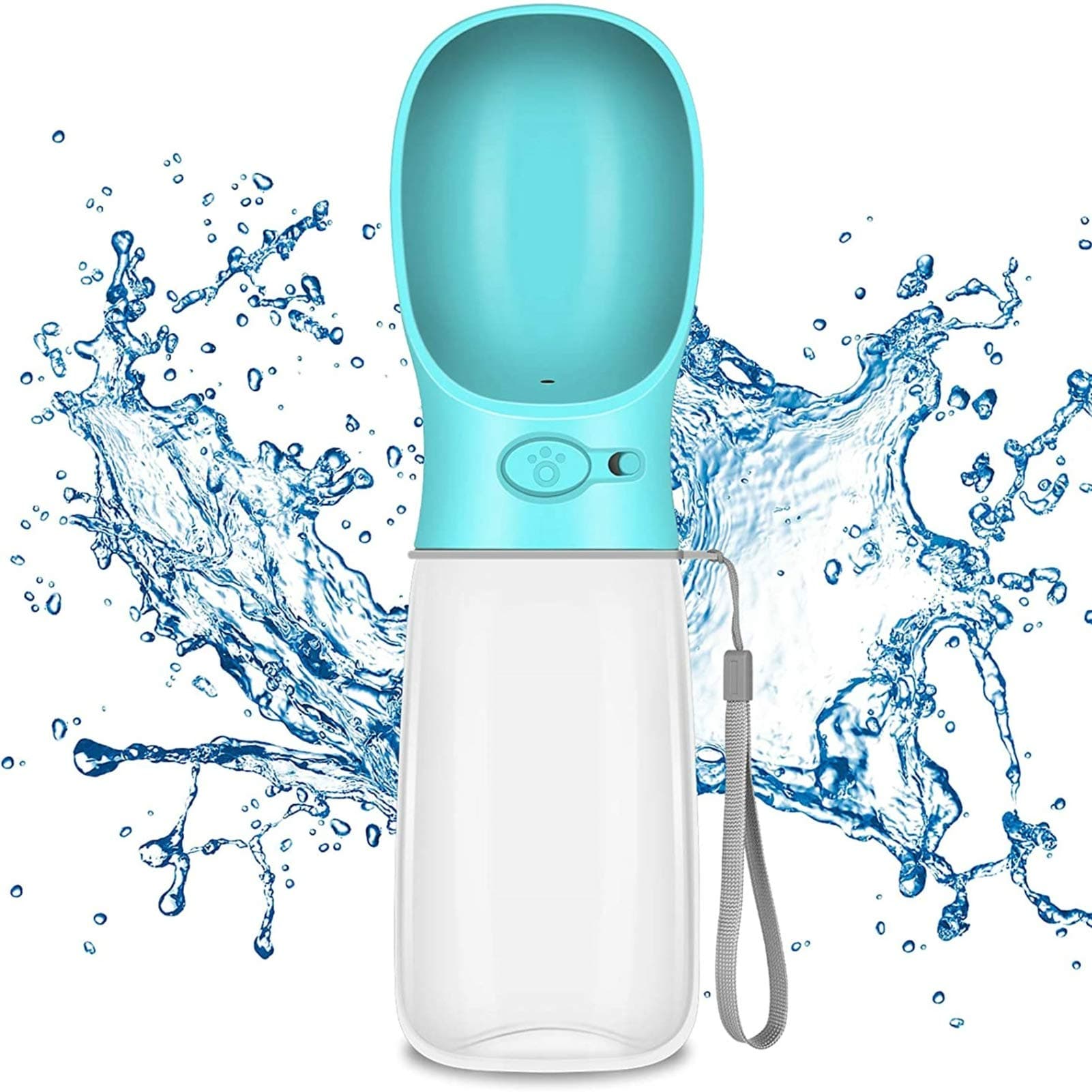 Dog Water Bottle, Leak Proof Portable Pet Water Bottles for Dogs, Puppy Water Dispenser with Drinking Feeder for Travel (Mint Green 19oz)