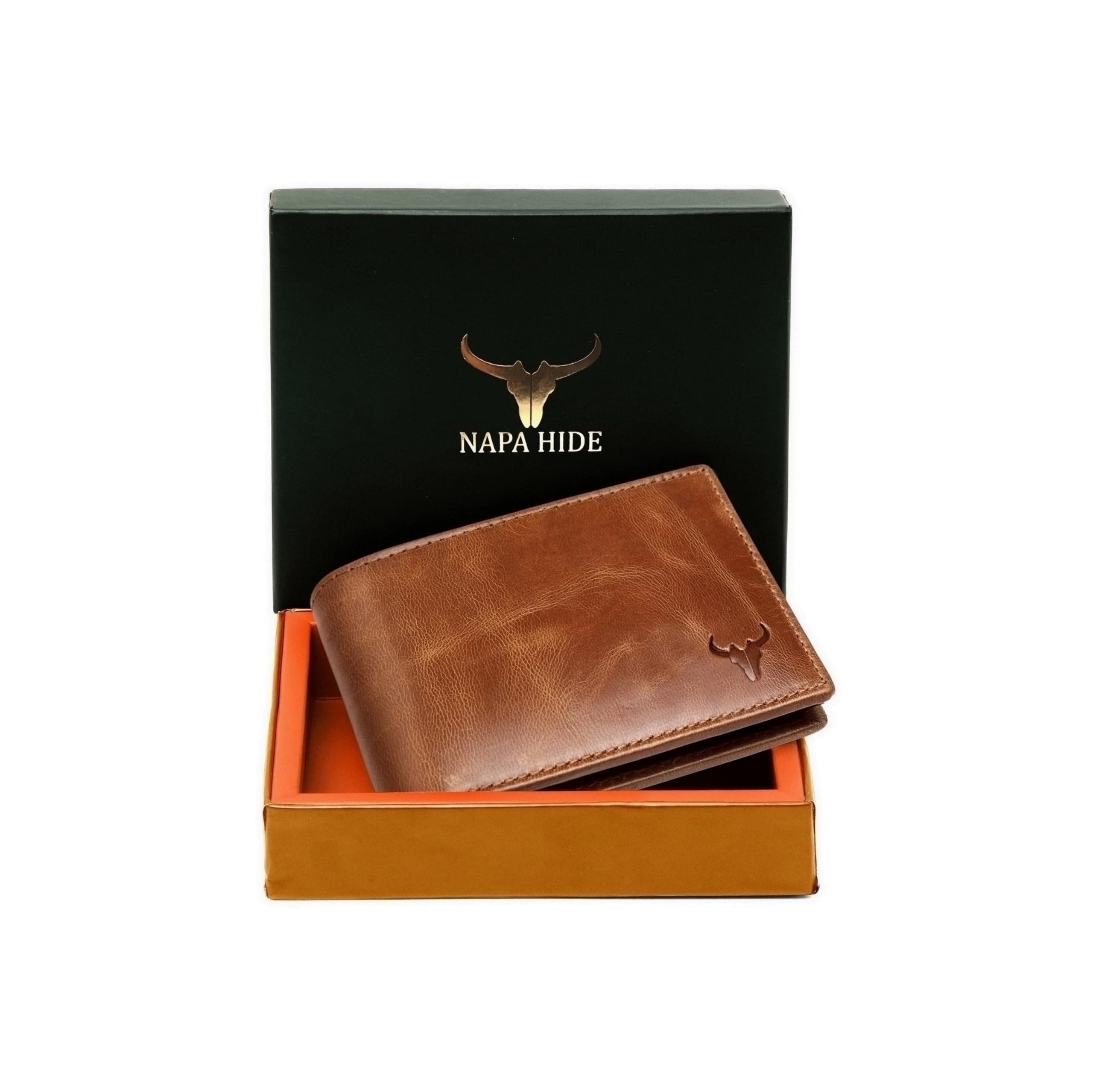 Men Leather wallet for Men Travel Accessory- Bi-Fold Wallet