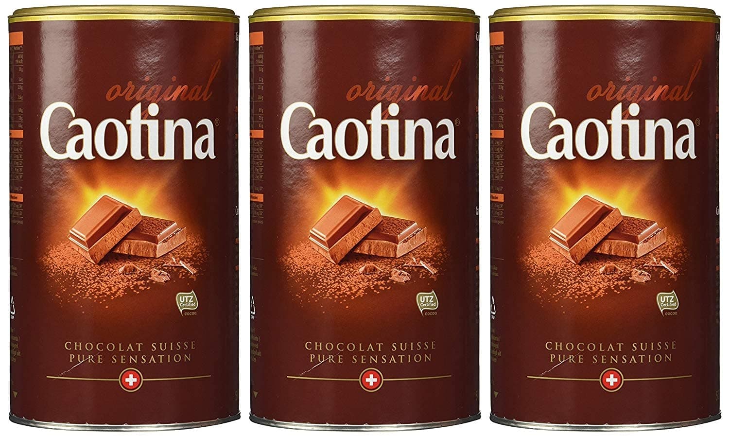 original, Cocoa Powder with Swiss Chocolate, Hot Chocolate, 3 Pack, 3 x 500g