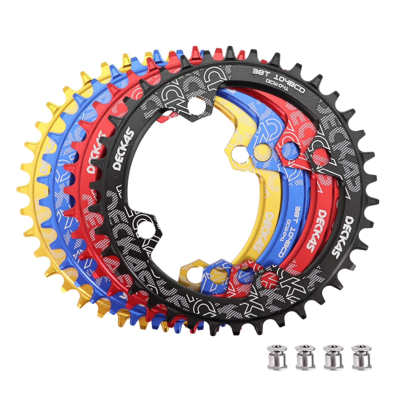 DJC Bike Chainring 104mm BCD Round/Oval MTB 104BCD 30T to 52T 7/8/9/10/11/12 Speed Narrow Wide Tooth Aluminum 7075 Super Lightweight 30T 32T 34T 36T 38T 40 42 DH XC Trail Fat Bike Ebike