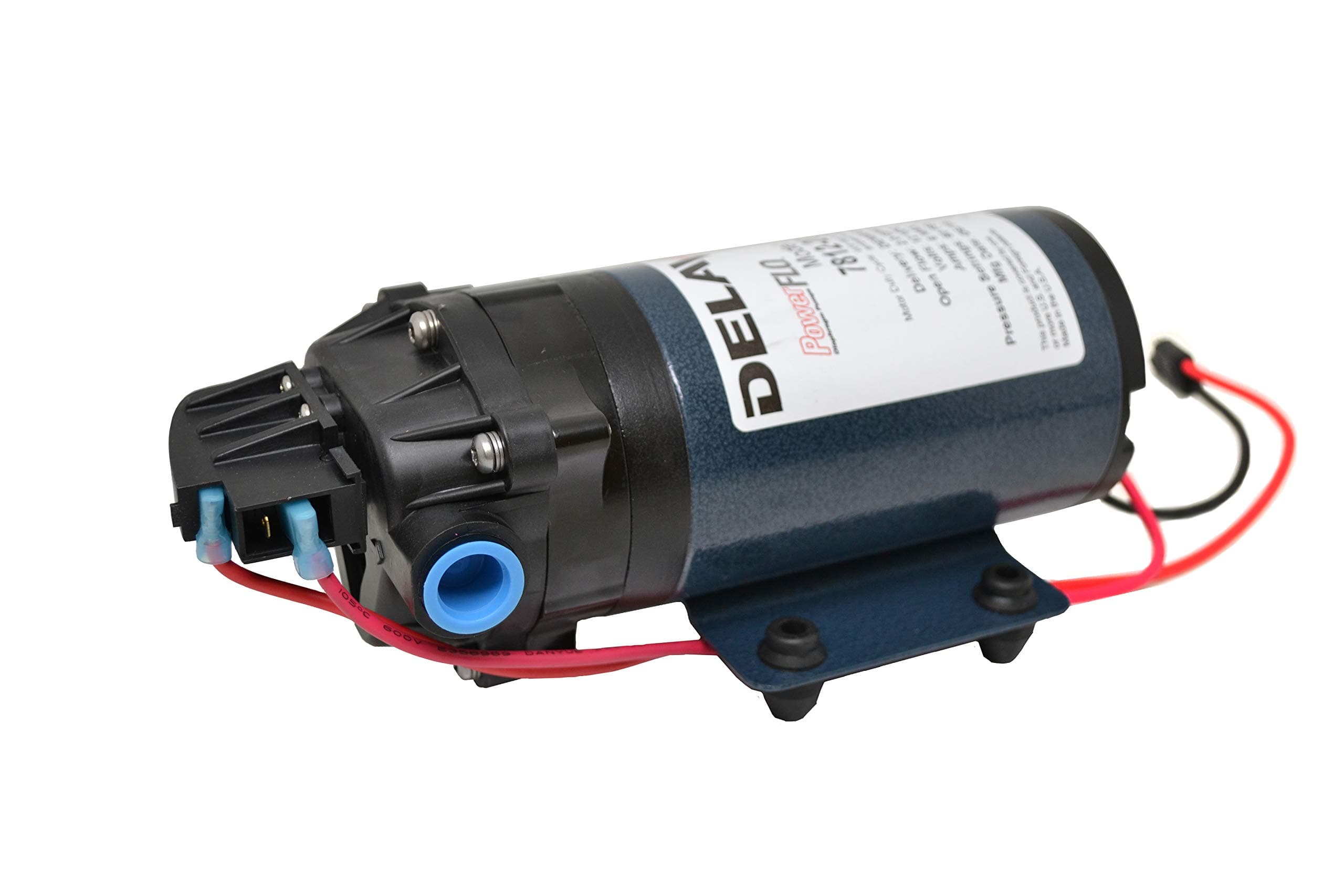 Delavan7812-201 Power Flo 2.0GPM, 60 PSI 12V Diaphragm Pump-3/8 Connection, Black