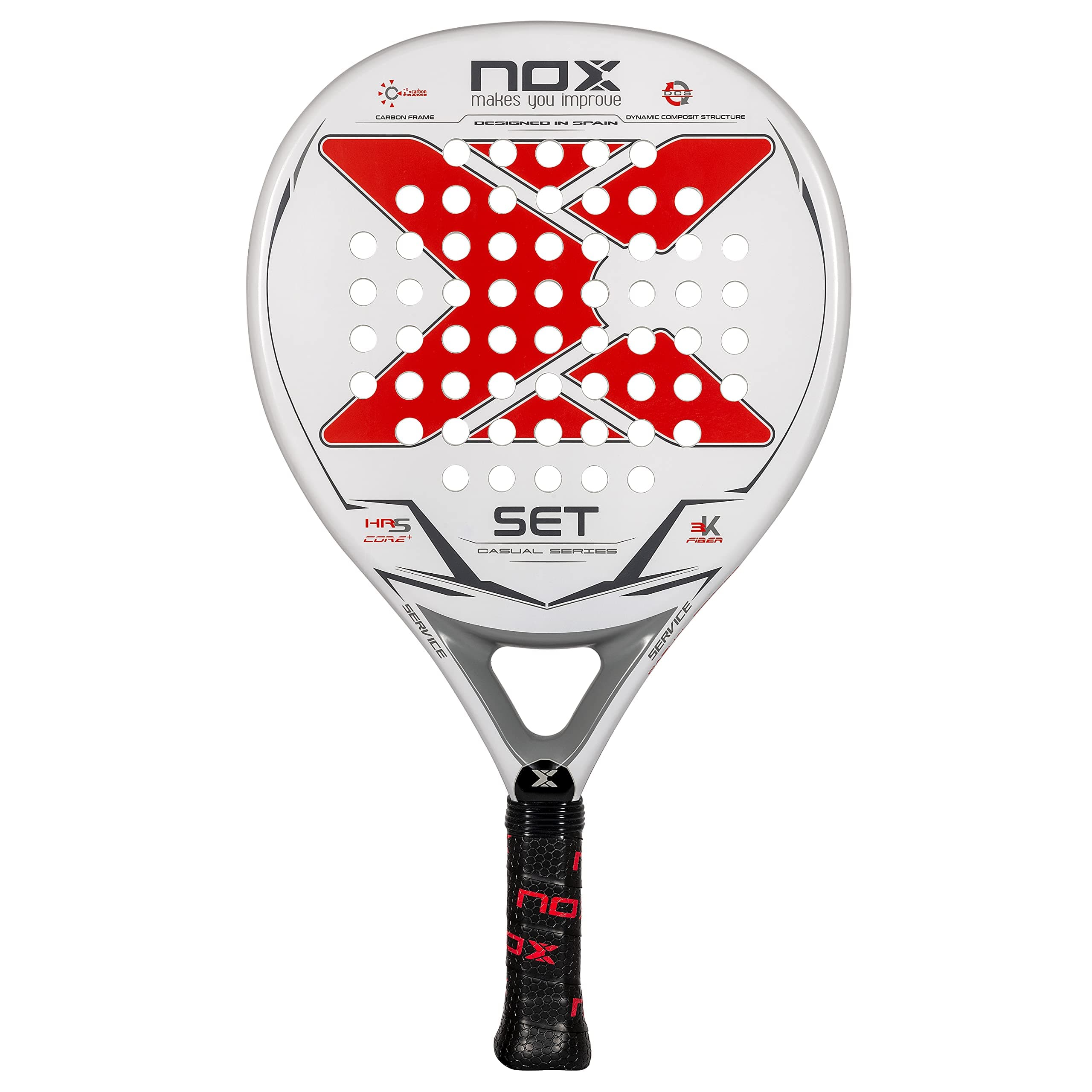 NOXPadel Racquet Set - Exclusive Series, White - Red, Standard