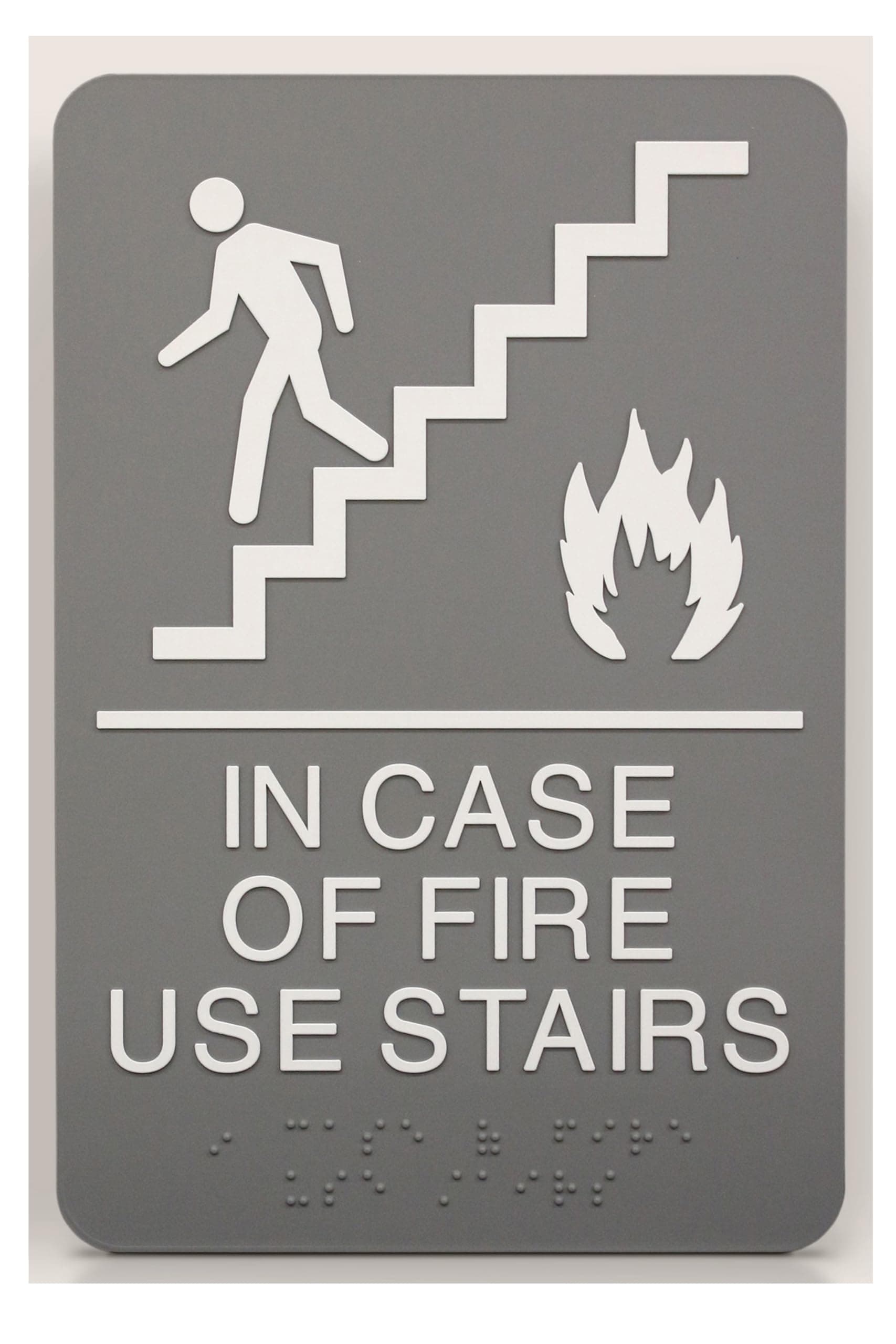 HeadLine ADA Plastic Fire Use Stairs Sign