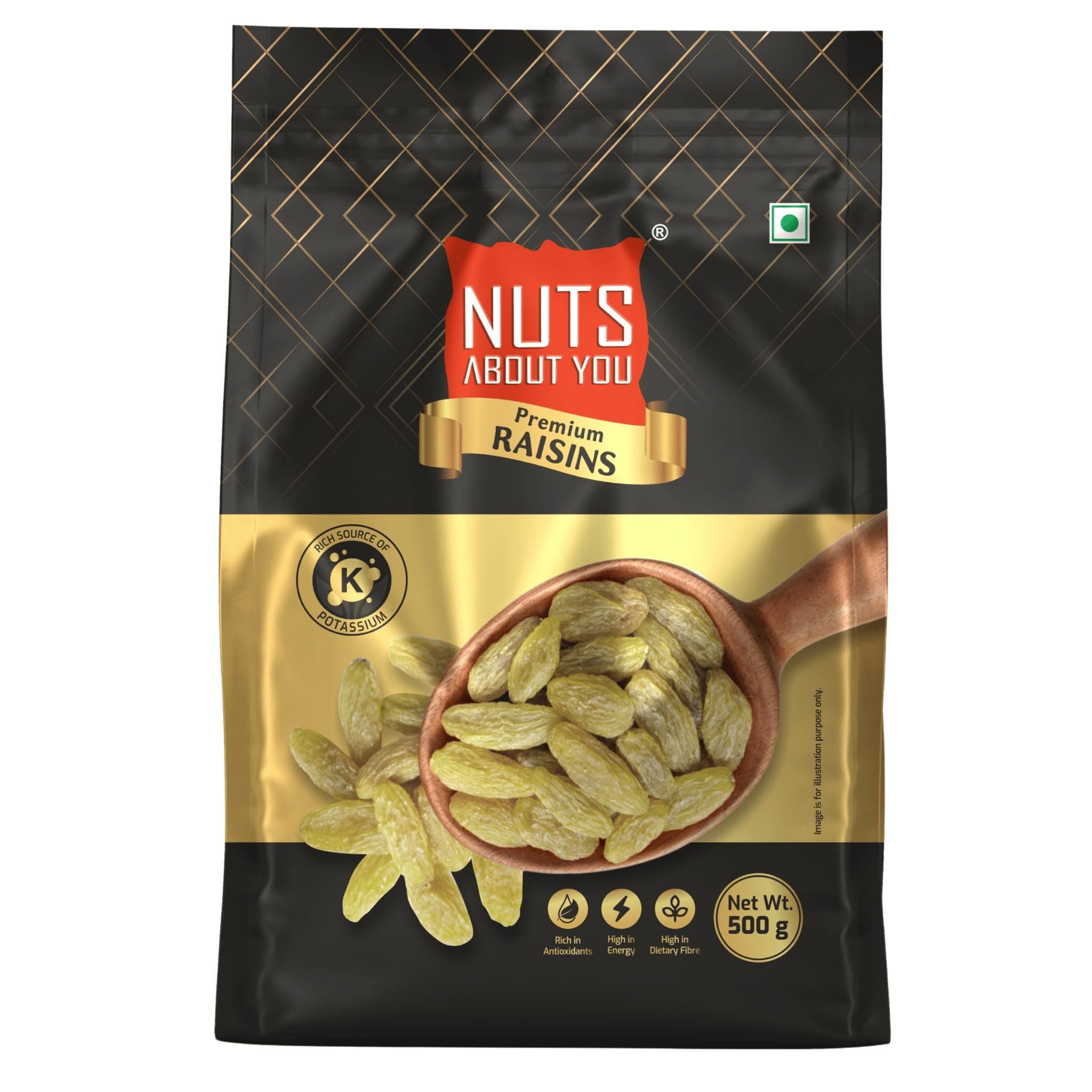 Nuts About You RAISIN 500 g | New Crop 2025 | Extra Long | Premium | 100% Natural | Kishmish | Saugi