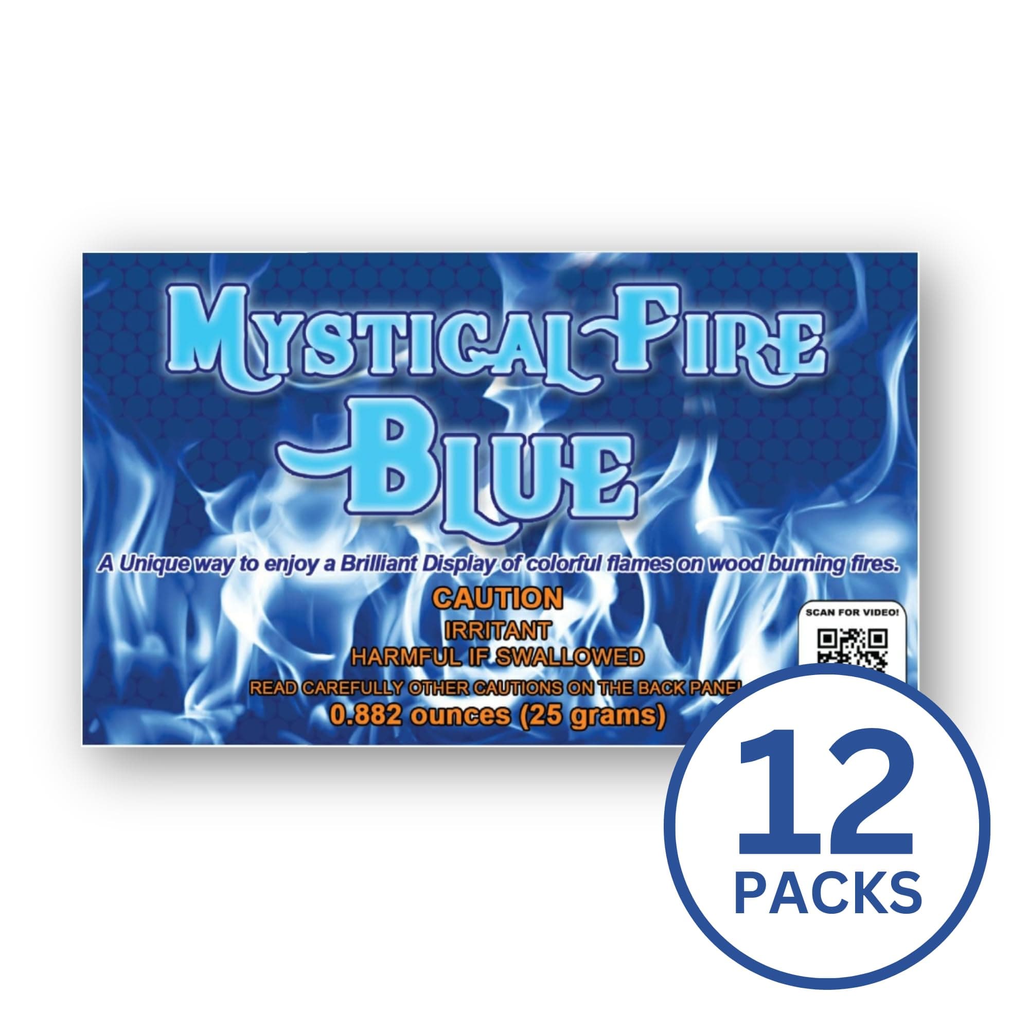 Mystical Fire Campfire Fireplace Colorant Packets (Blue)-Pack of 12