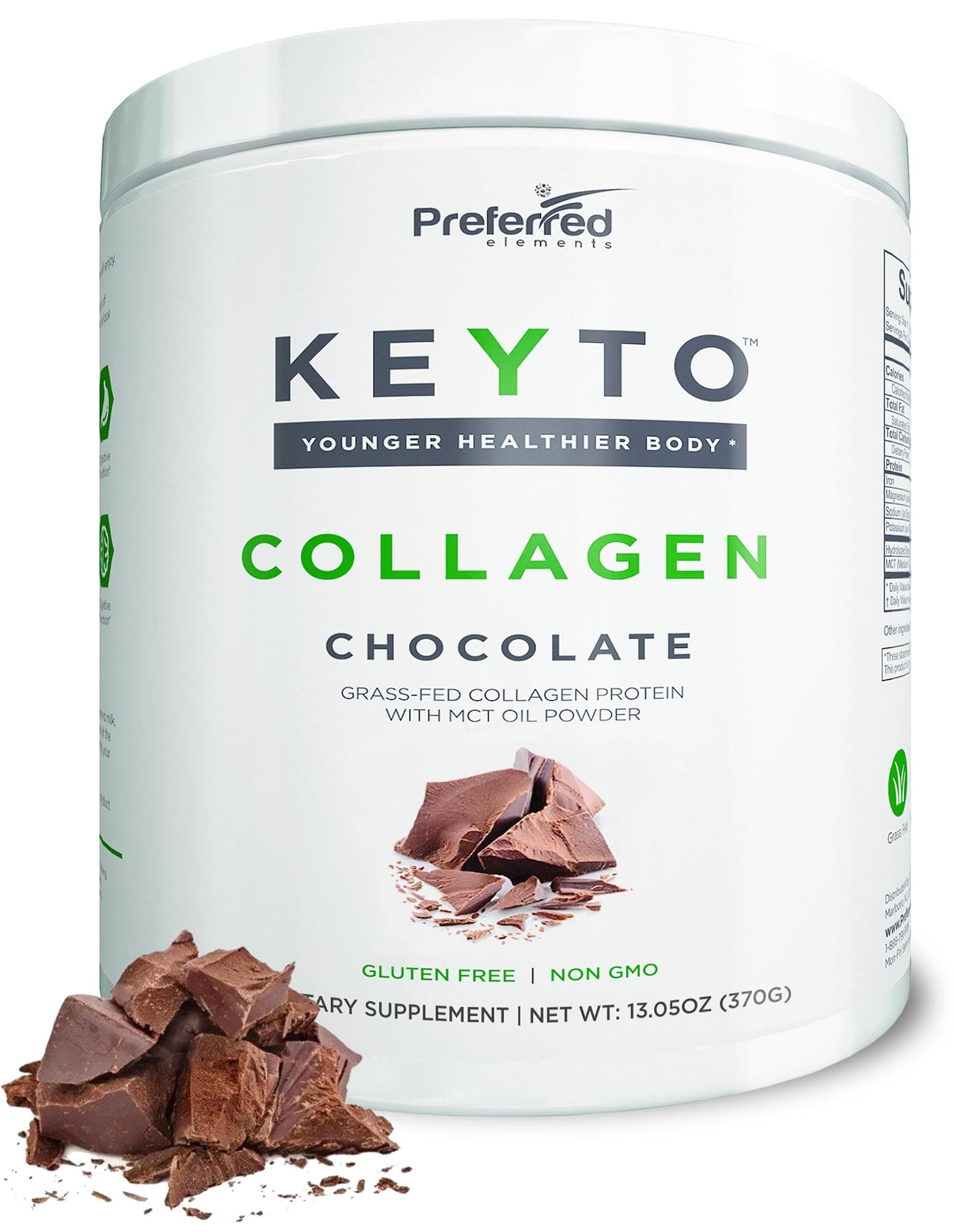 Keto Collagen Protein Powder with MCT Oil (Chocolate)