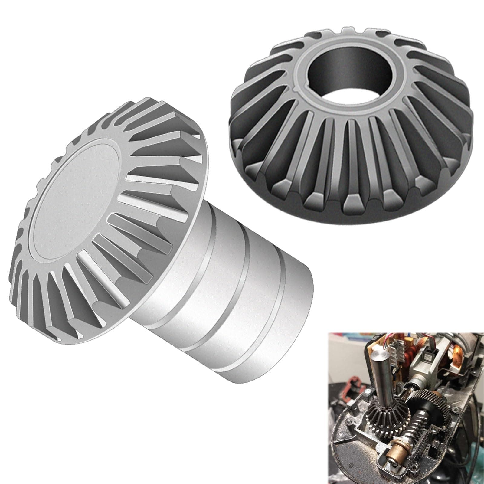 W11192795 Beveled Gears Set Compatible with Whirlpool/Kitchen-Aid Stand Mixer Includes 9703337 9703338 Gears Fits 4KB25G, 4KD2661, 4KG25G and More