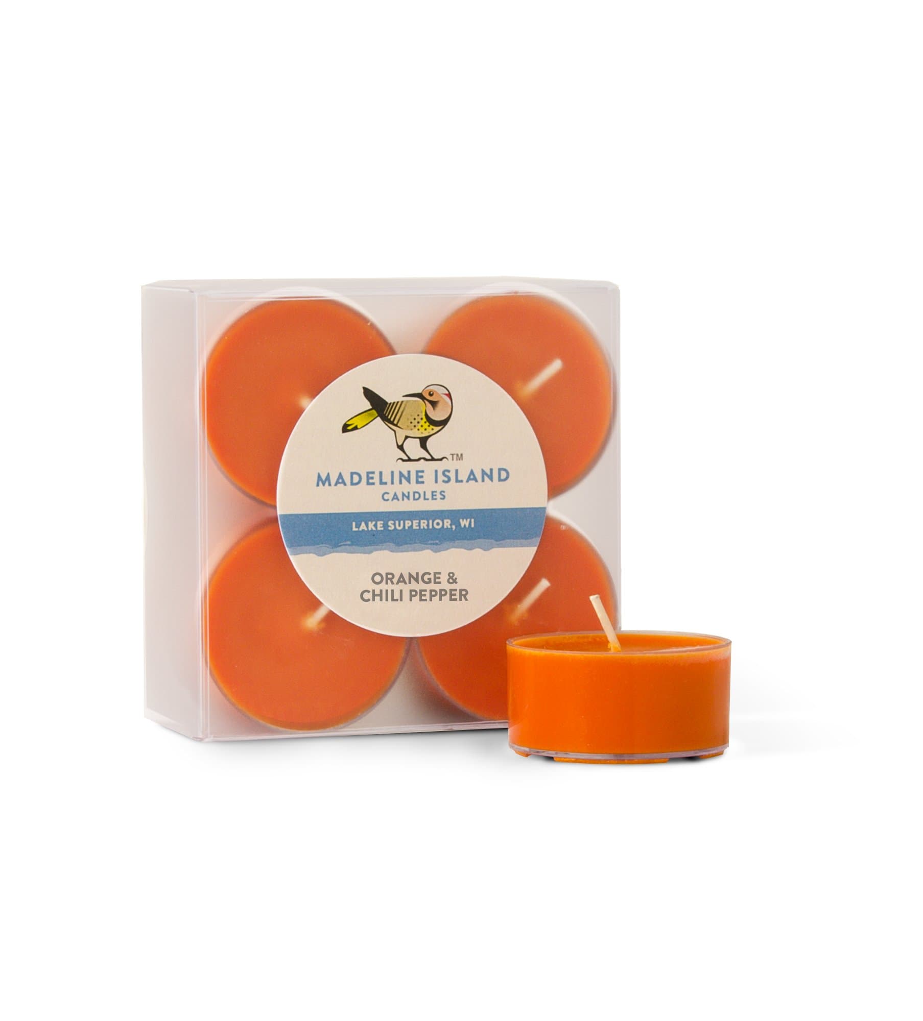Orange & Chili Pepper Soy Candle - 8 Pack of Tealights