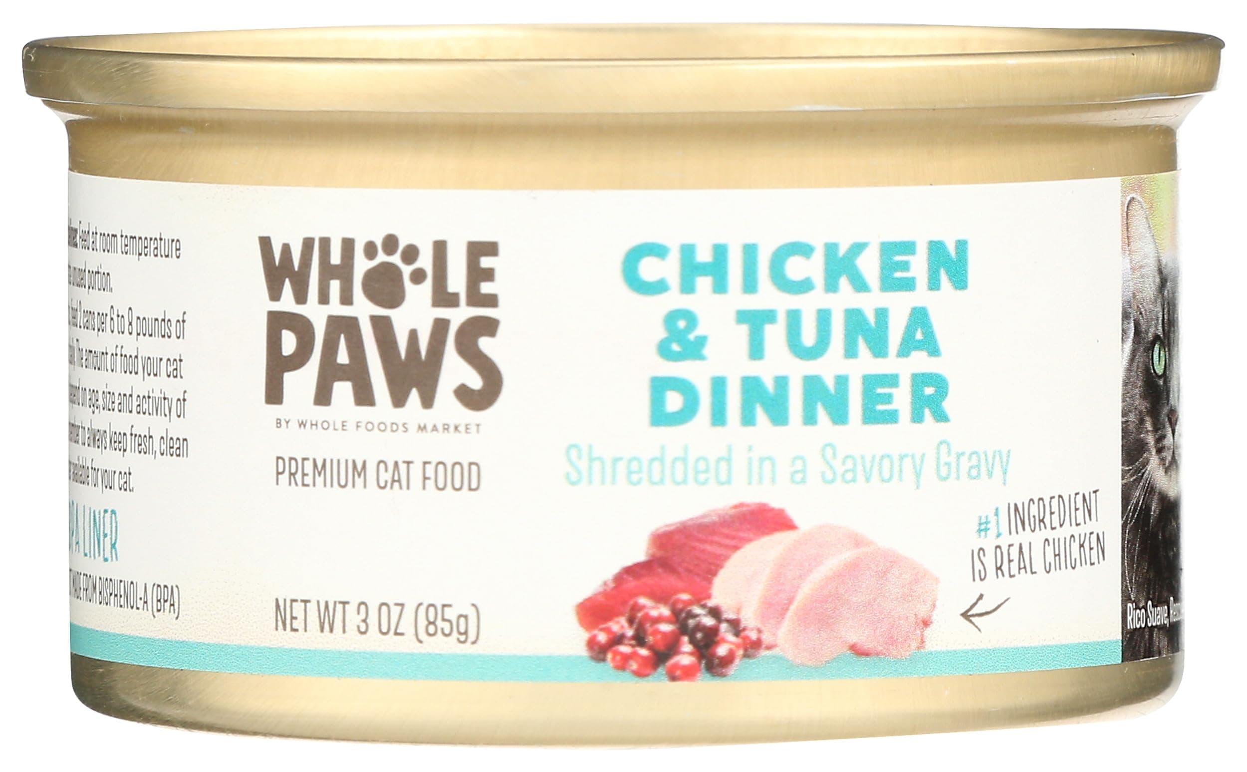 Whole Paws Chicken and Tuna Recipe Cat Food, 3 oz