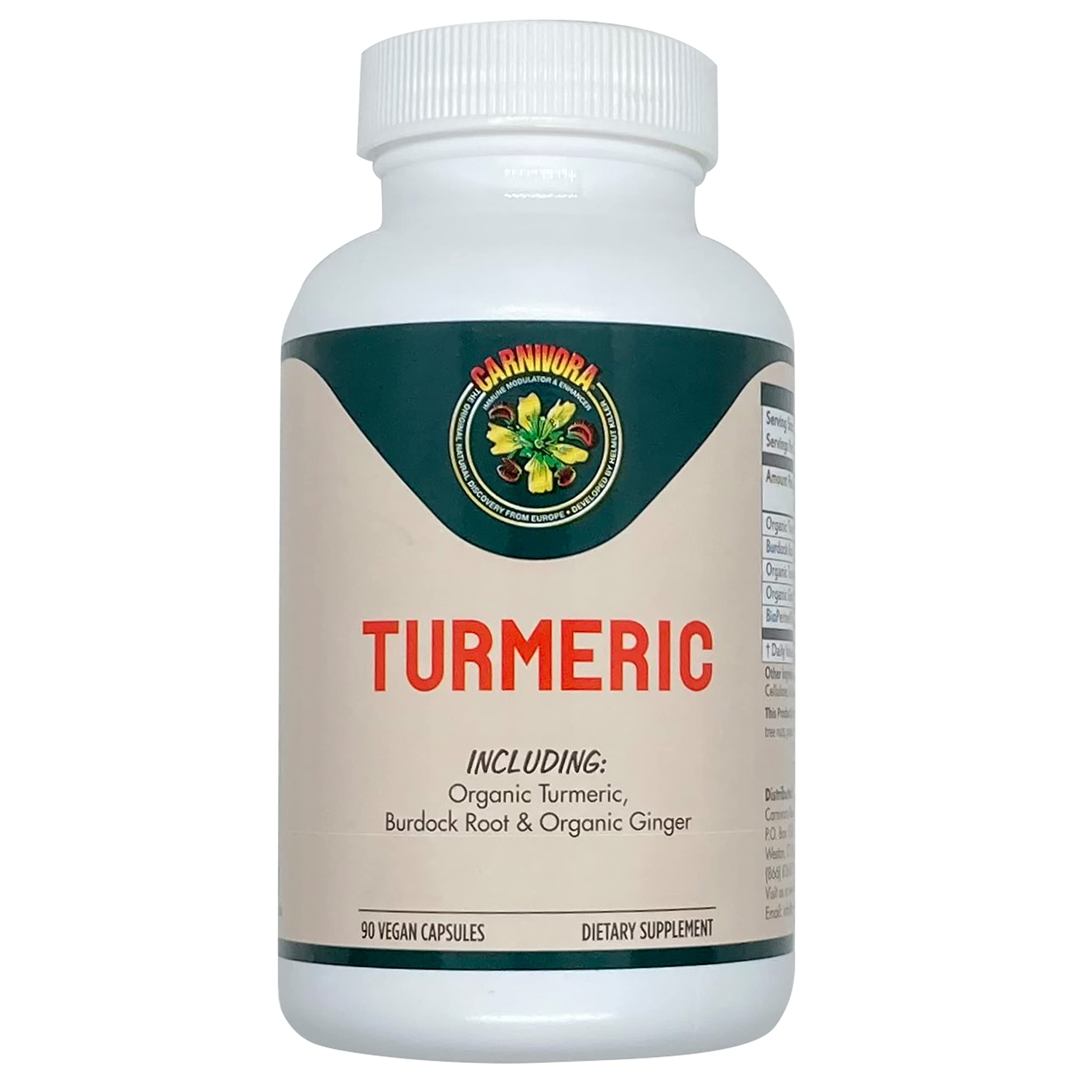 Carnivora Turmeric – Support for Joints and Digestive Health (90 Vegan Capsules)