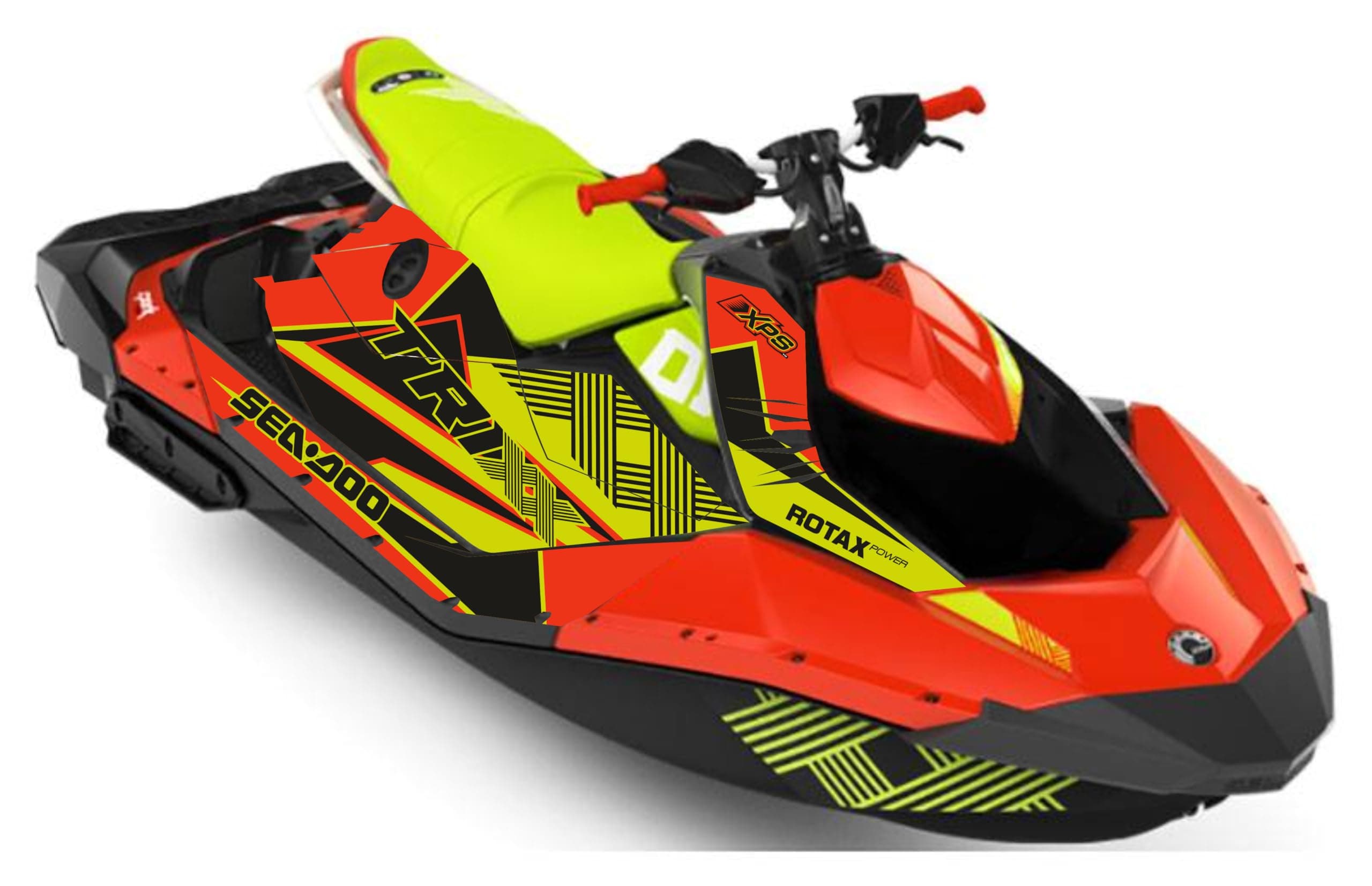 Fit for SeaDoo Spark TRIXX 2UP 3UP Vinyl Sticker Decal Graphics Set – Jetski (2016-2023), Bubble-Free Technology, Protective Laminate, UV Resistant Decals (Red 1)