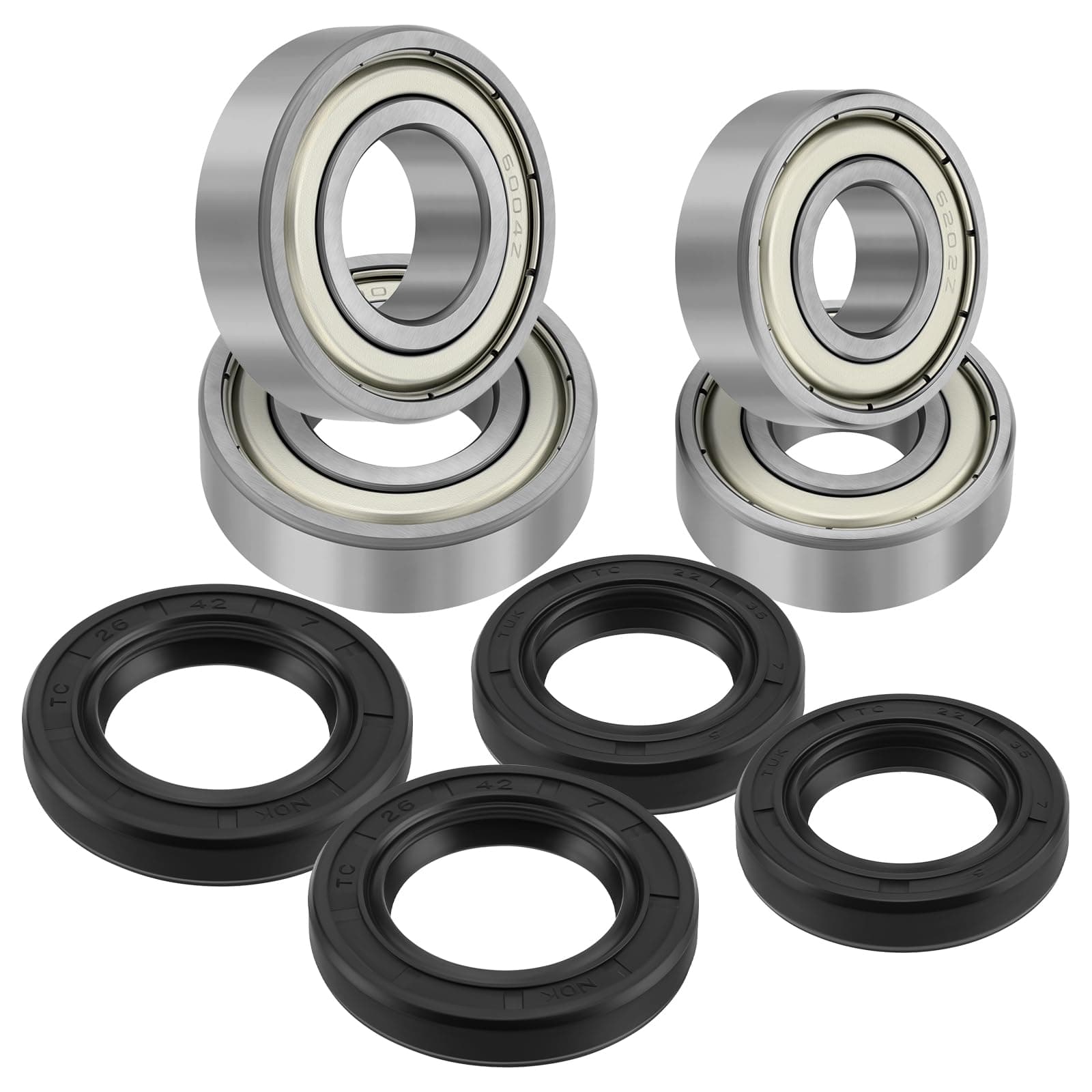 JAVIK ATV Front Wheel Bearings & Seals Kit - Ball Bearings - Alloy Steel & Rubber - Yamaha ATV Compatible