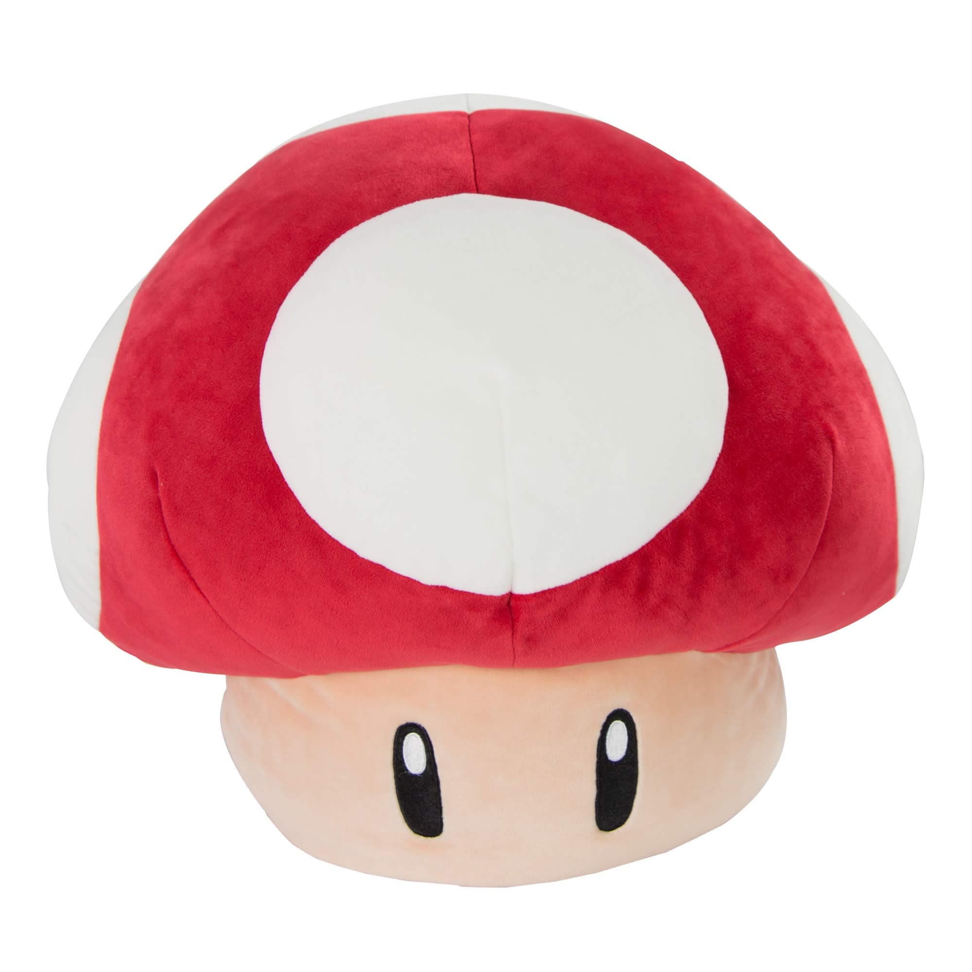 Mario Kart T12955A Peluche Mochi Champignon 40 cm Club Mocchi 40cm Super Red Mushroom Extra Large Plush, Multicolour