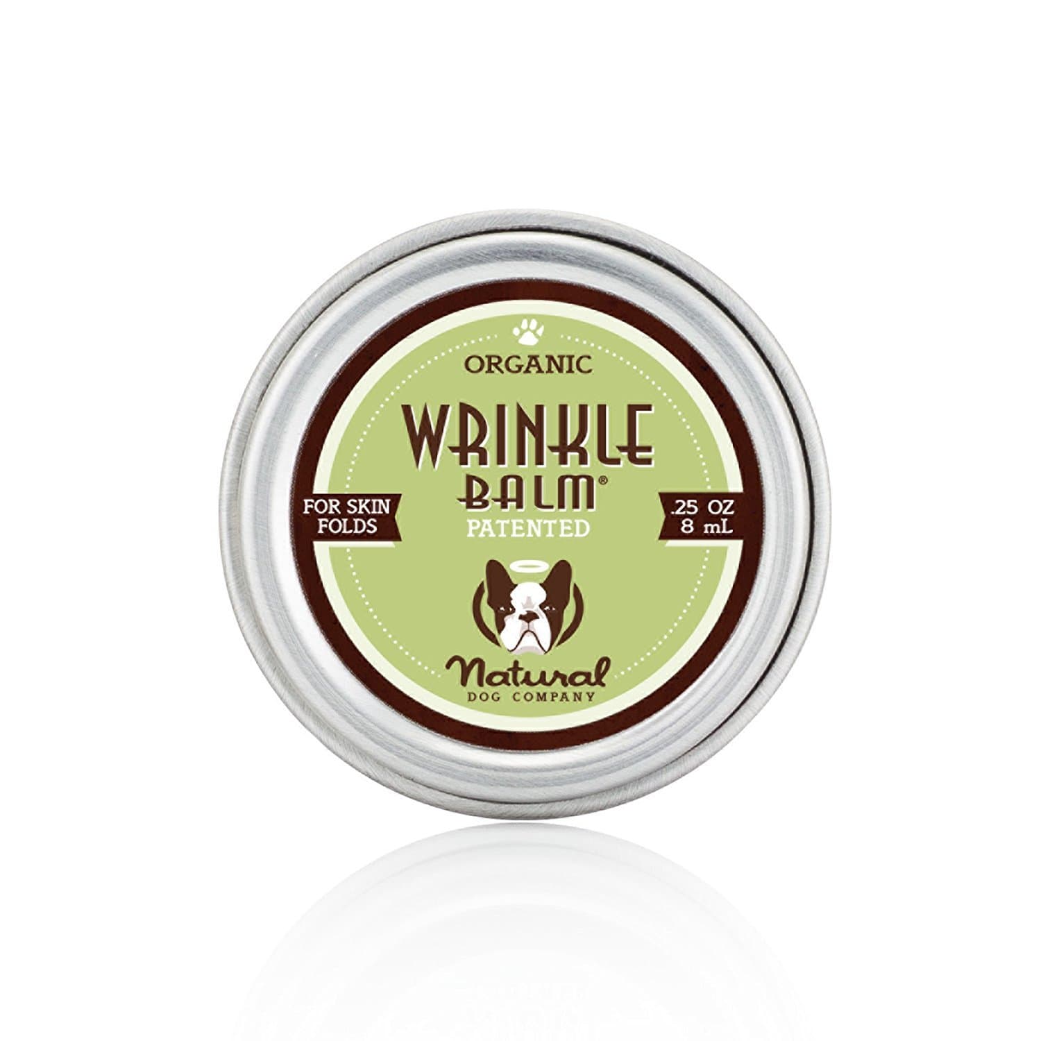 Natural Dog Company - Wrinkle Balm | Cleans and Soothes Dog Wrinkles and Skin Folds, Perfect for Bulldogs, All Natural, Organic Ingredients 0.25oz Travel Tin