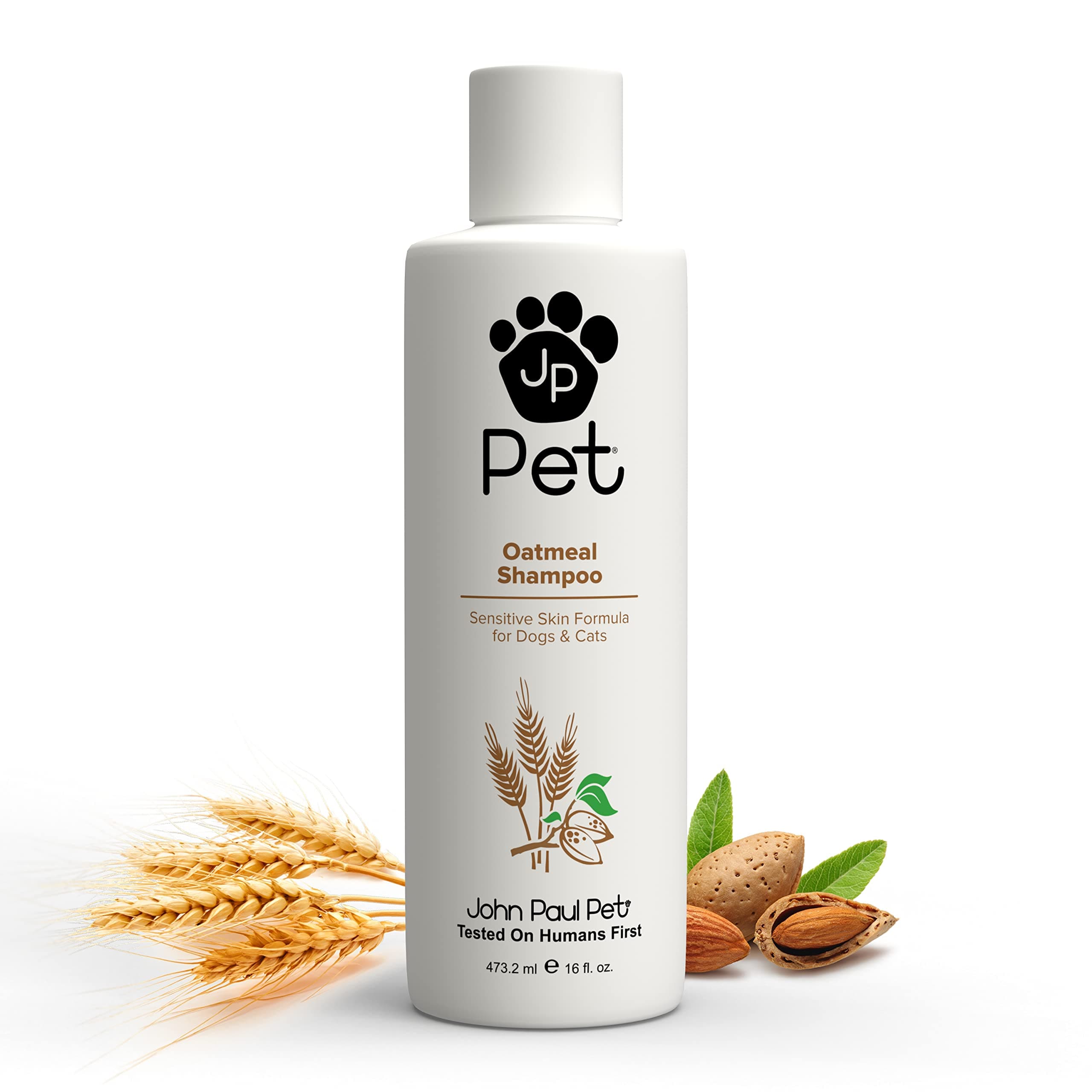 John Paul PetOatmeal Shampoo - Grooming for Dogs and Cats, Soothe Sensitive Skin Formula with Aloe for Itchy Dryness for Pets, pH Balanced, Cruelty Free, Paraben Free, Made in USA