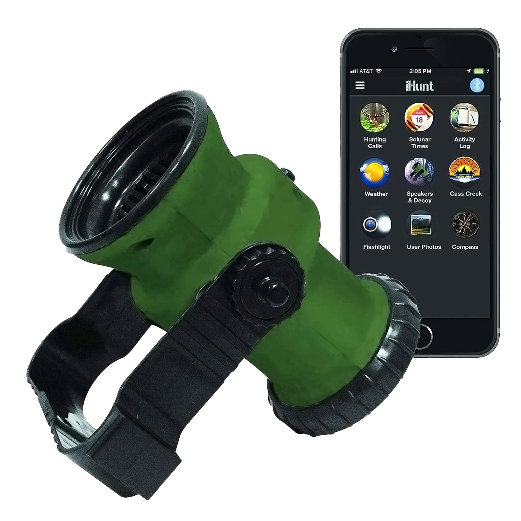 iHunt Ultimate Electronic Game Call and Bluetooth Speaker Combo, EDIHGC, Free App with 750 Animal Calls, 59 Species, Rugged and Portable.