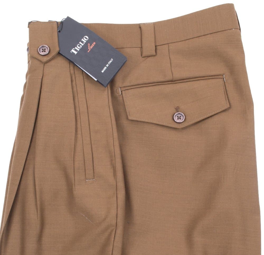 Tiglio Italian Wide Leg Pants~Tobacco~Model:2576 (40)