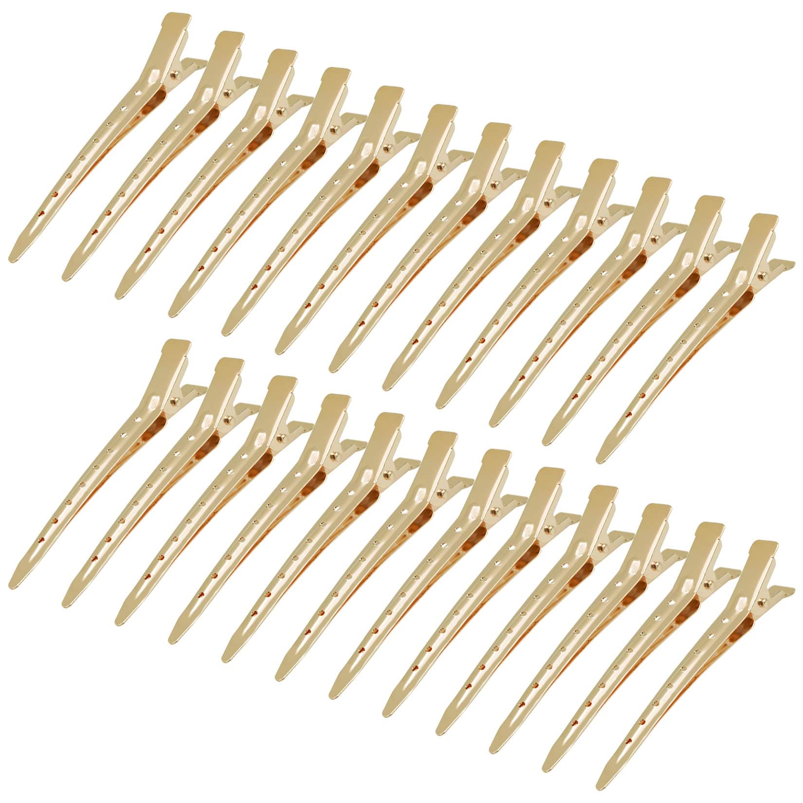 24 Packs Duck Bill Clips 3.35 Inch Gold