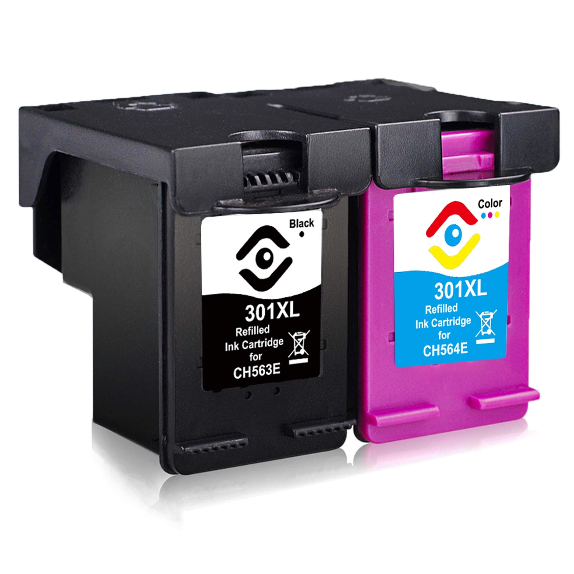 Facink Remanufactured 301 XL 301XL Black Colour Ink Cartridges for HP Officejet 2620 2622 4630 Deskjet 2540 3050 3050a 1510 1000 1050 1050a 2050 2050A Envy 4500 5530 4502 5532 4503 printer