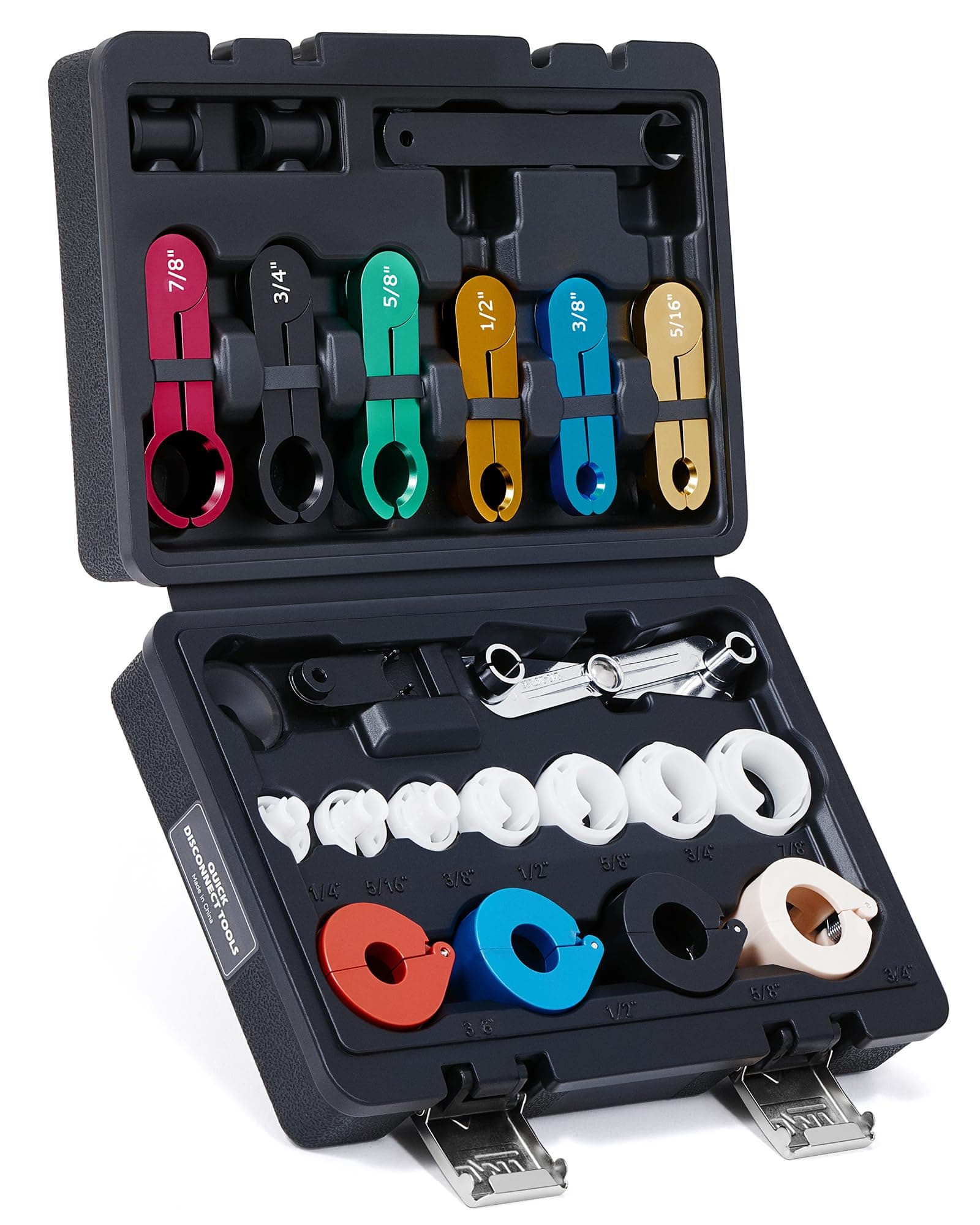 OrionMotorTech 22pcs Master Quick Disconnect Tool Kit for Automotive AC Fuel Line and Transmission Oil Cooler Line, Includes Scissor Type Remover, Compatible with Most Ford Chevy GM Models