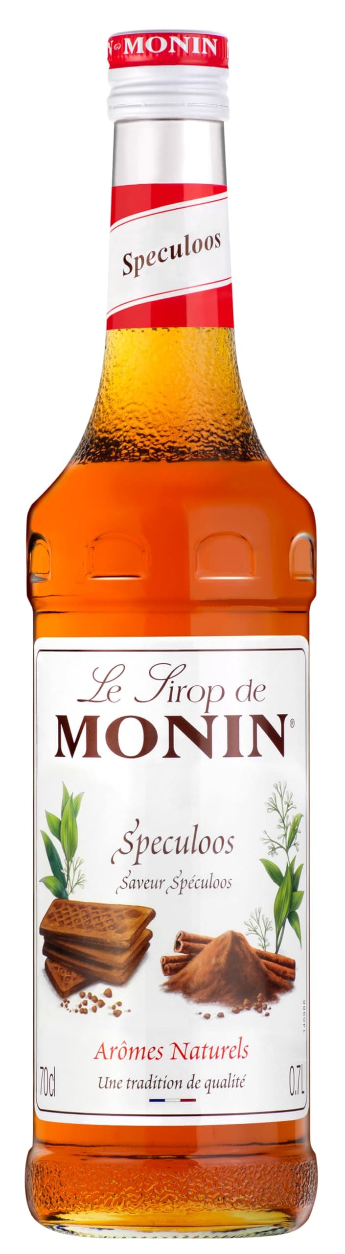 MONIN Premium Speculoos Syrup 700ml for Coffee and Cocktails. Vegan-Friendly, Allergen-Free, 100% Natural Flavours and Colourings.