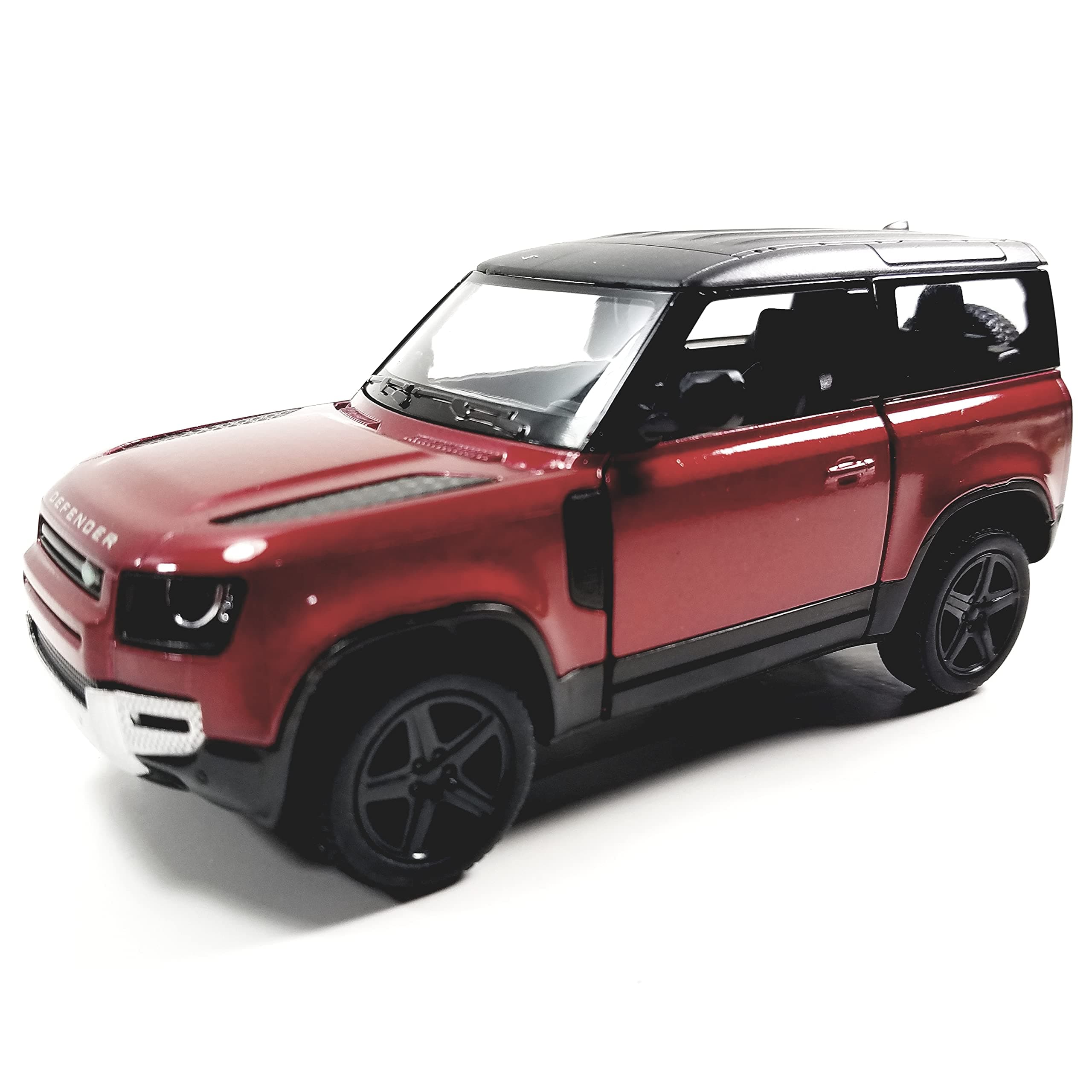 Kinsmart Land Rover Defender 90 Candy Apple Red 136 Scale Diecast SUV,SMALL