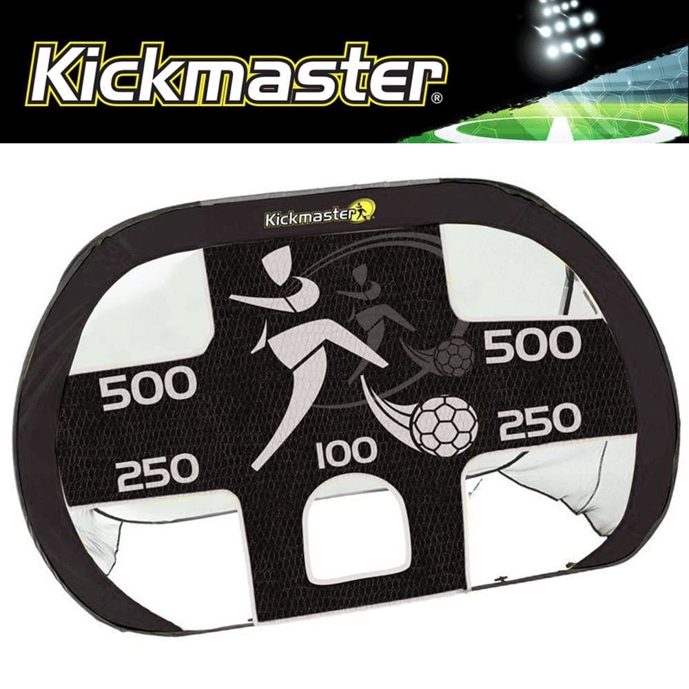 "NEW 2017" KICKMASTER LARGE QUICK UP GOAL +DETACHABLE FOOTBALL SKILLS TARGET