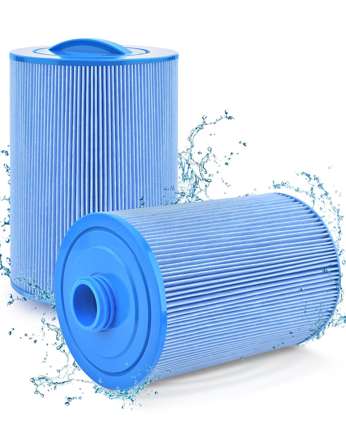 PACETAPSpa Filter Replacement for Pleatco PWW50P3, Unicel 6CH-940, Filbur FC-0359, Waterways 817-0050, 2 Pack 1 1/2" Coarse Thread Spa Hot Tub Filter for Waterway Vita Aber, Viking (Premium Blue)