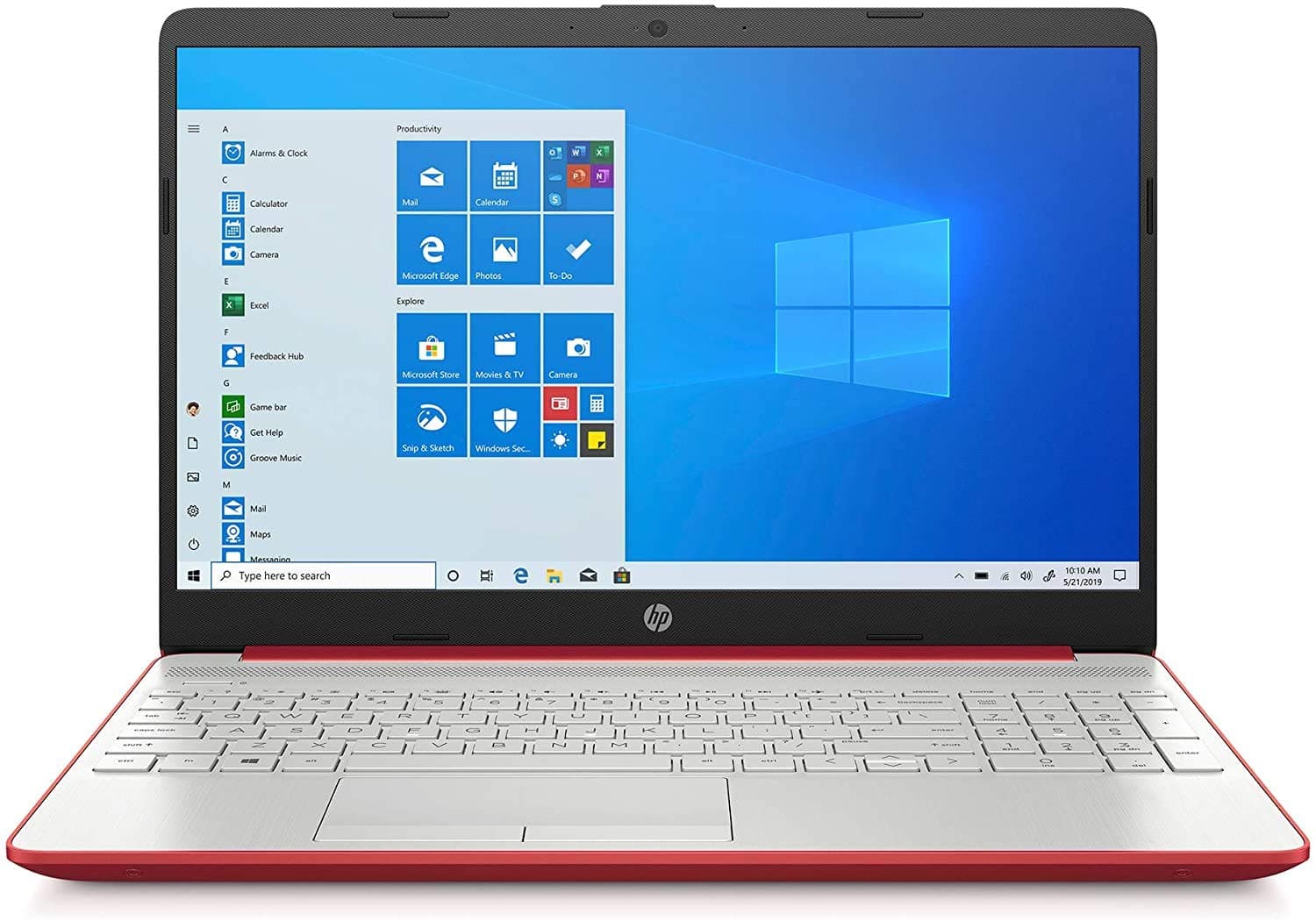HP 2020 HD LED Display Laptop 15.6" Intel Pentium Gold 6405U Processor 4GB DDR4 RAM 128GB SSD HDMI Webcam WI-FI Windows 10 S Scarlet Red