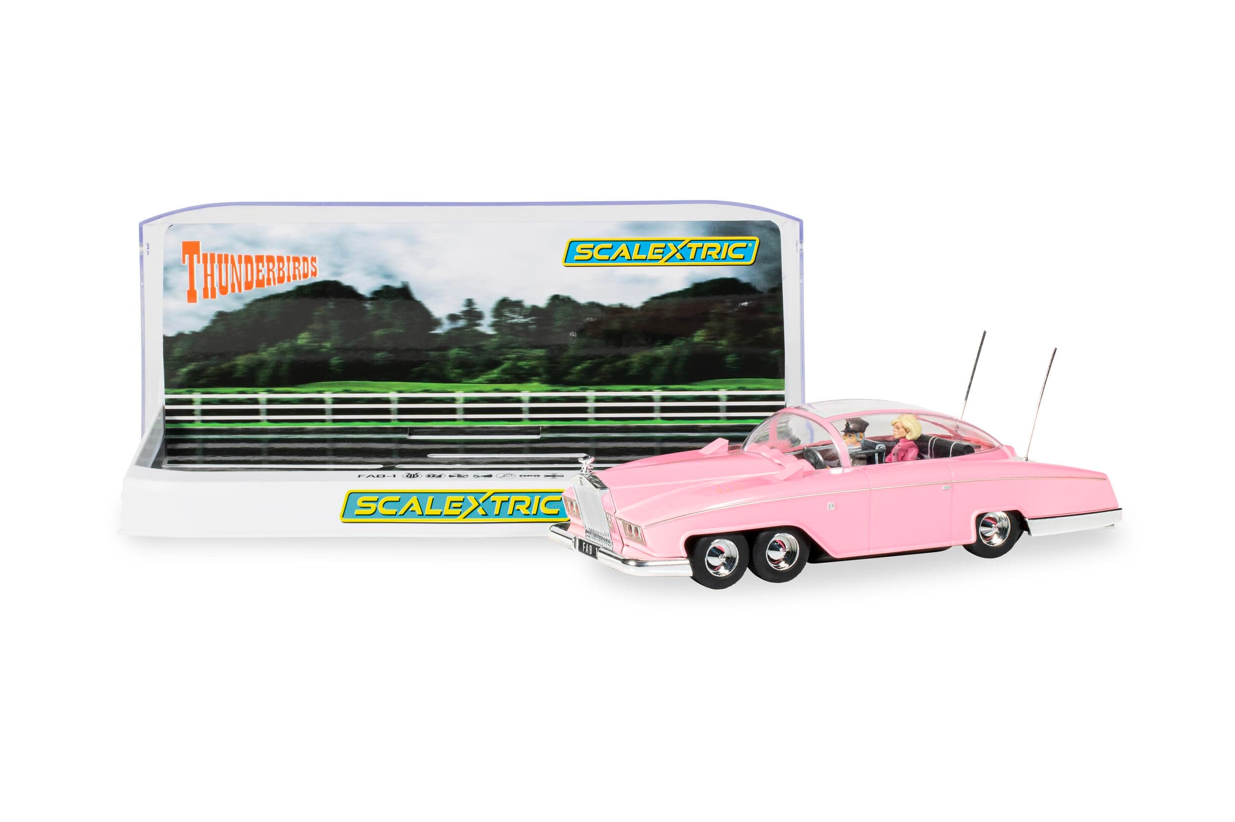 Cars - C4479 Thunderbirds FAB-1 - Toy Slot Car for use Race Tracks or Set - Small Kids Gift Ideas for Boy/Girl Ages 5 Accessories, Pink