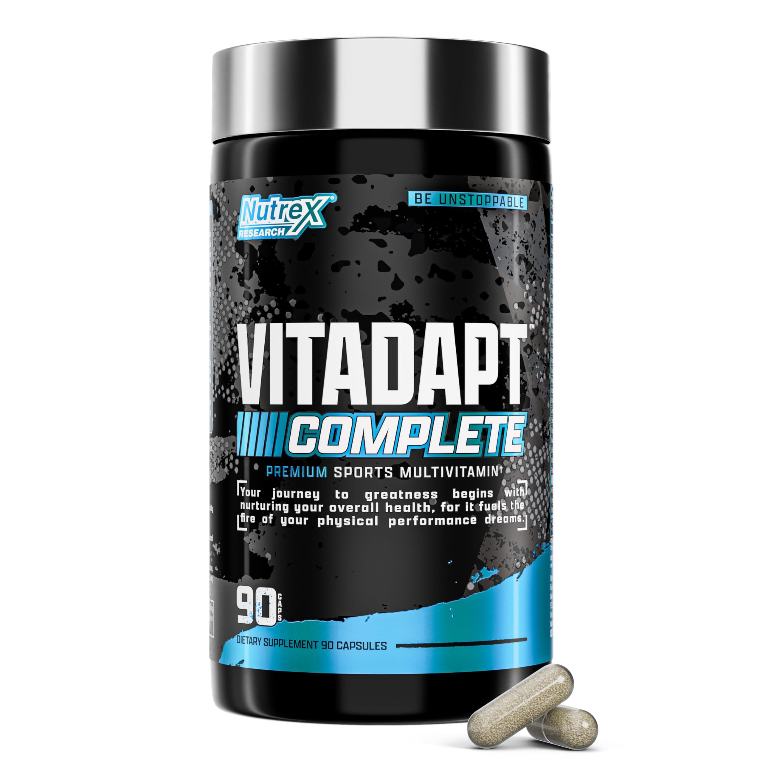 Vitadapt Complete Sports Multivitamin for Men - 24 Vitamins, KSM-66 Ashwagandha and Minerals for Athletes - Mens Multivitamin (90 Capsules)