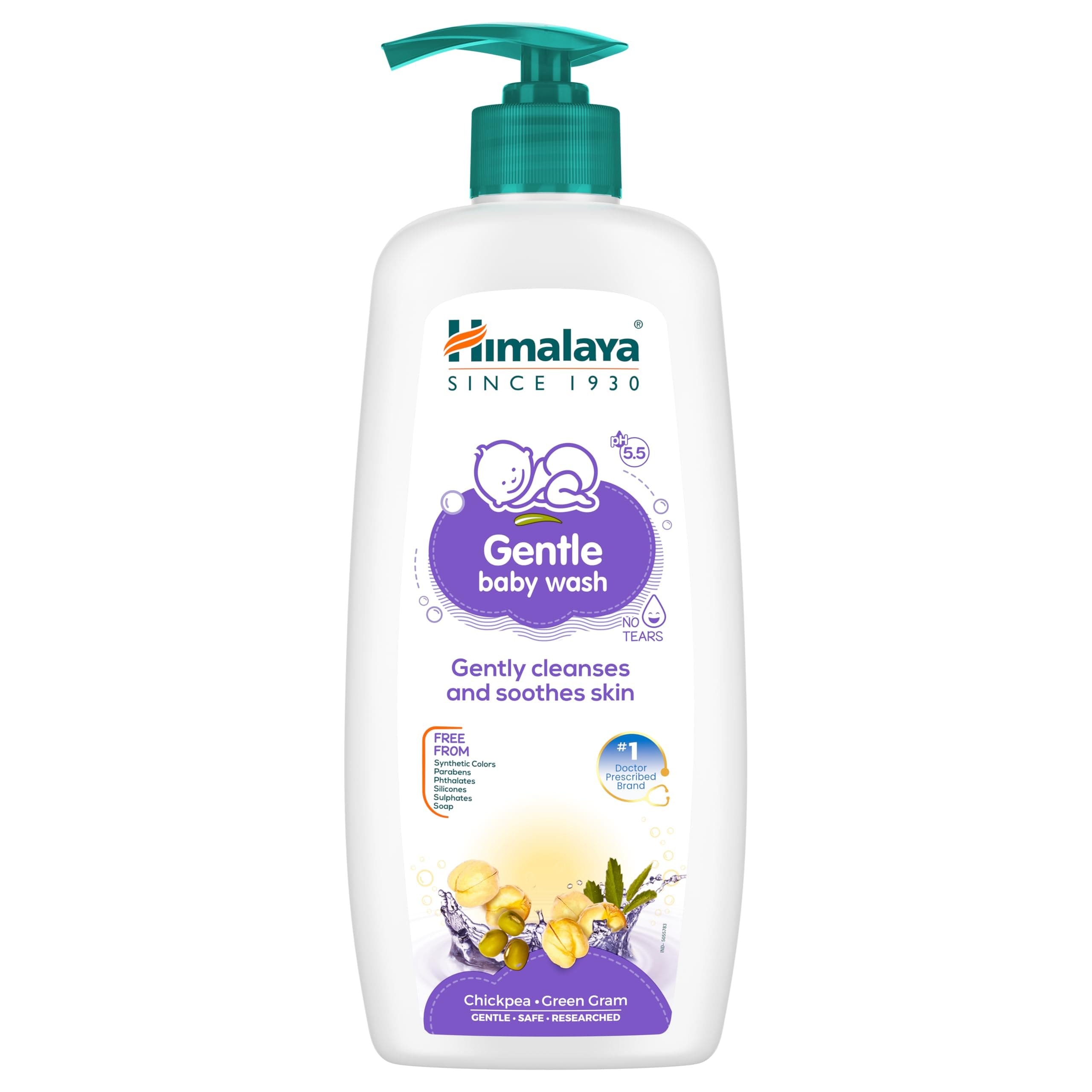 Himalaya Gentle Baby Wash 400ml | No tears formula |with chickpea and Green gram| Cleansing baby's gentle skin