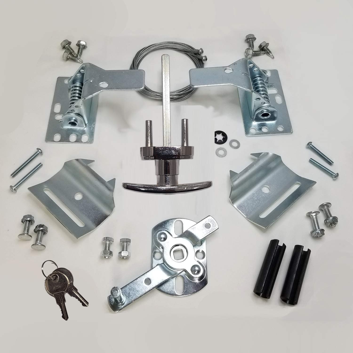 Universal Garage Door Lock Kit with Spring Latch and Keyed Handle