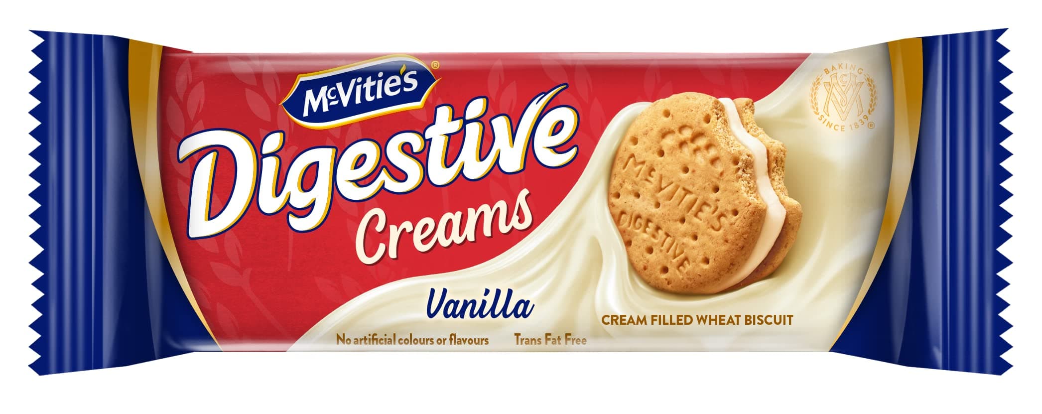 Digestive Creams Vanilla Filled Wheat Biscuit 40g